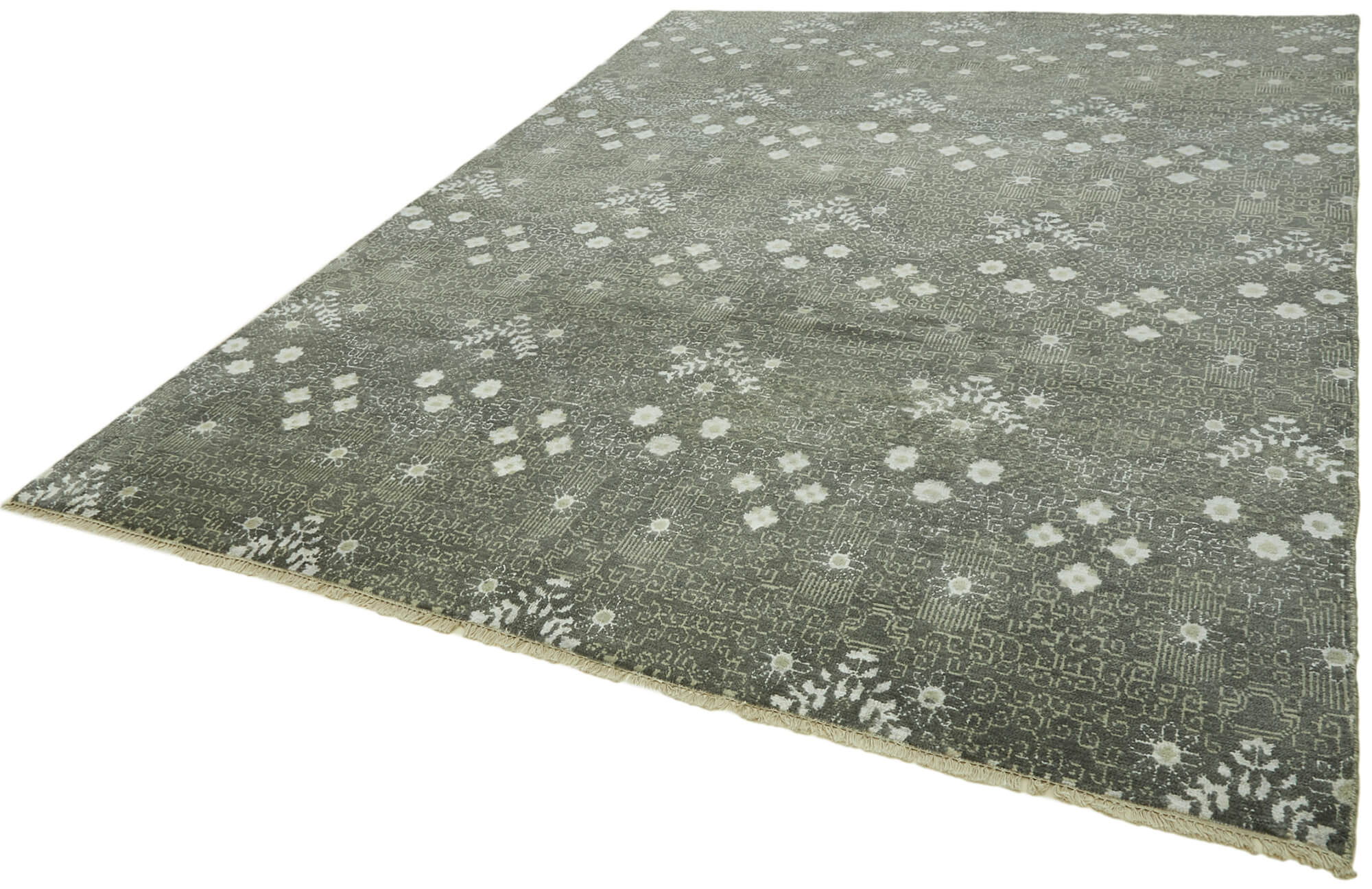 9 x 12 Grey Oushak Rug - 6865