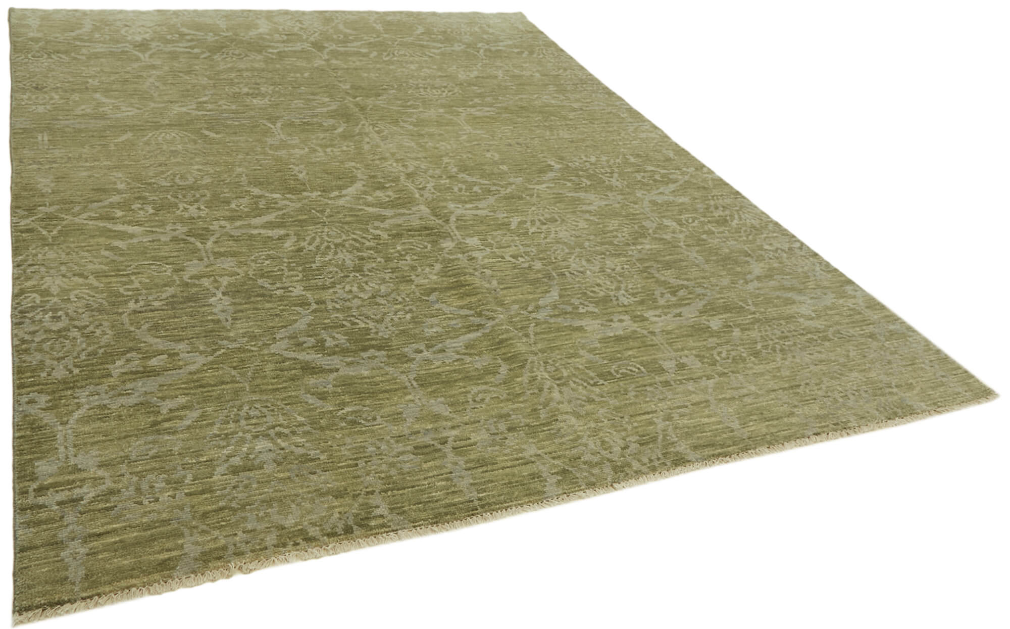 8 x 10 Green Oushak Rug - 6871