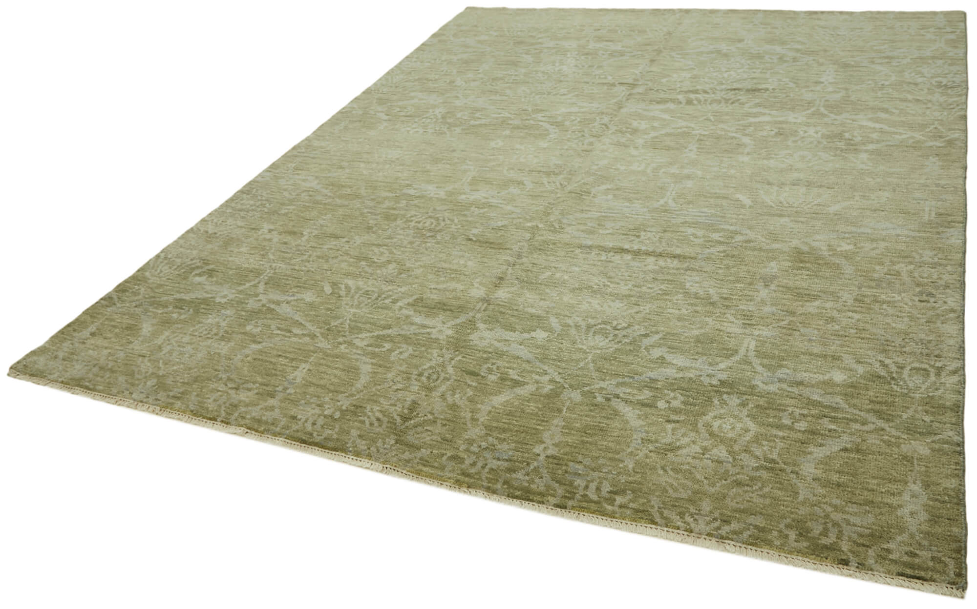 8 x 10 Green Oushak Rug - 6871