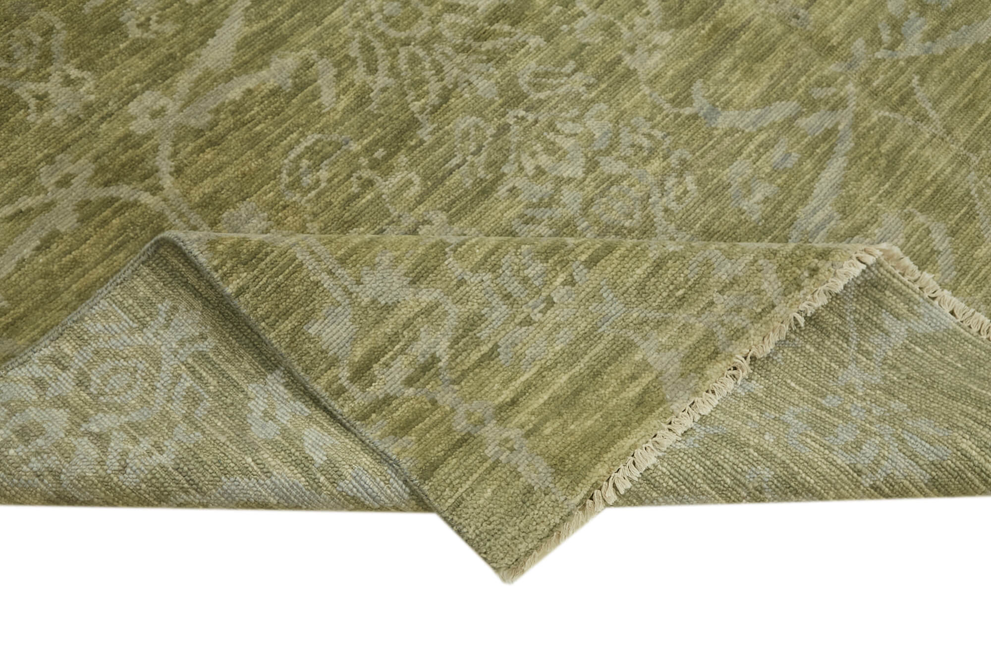 8 x 10 Green Oushak Rug - 6871