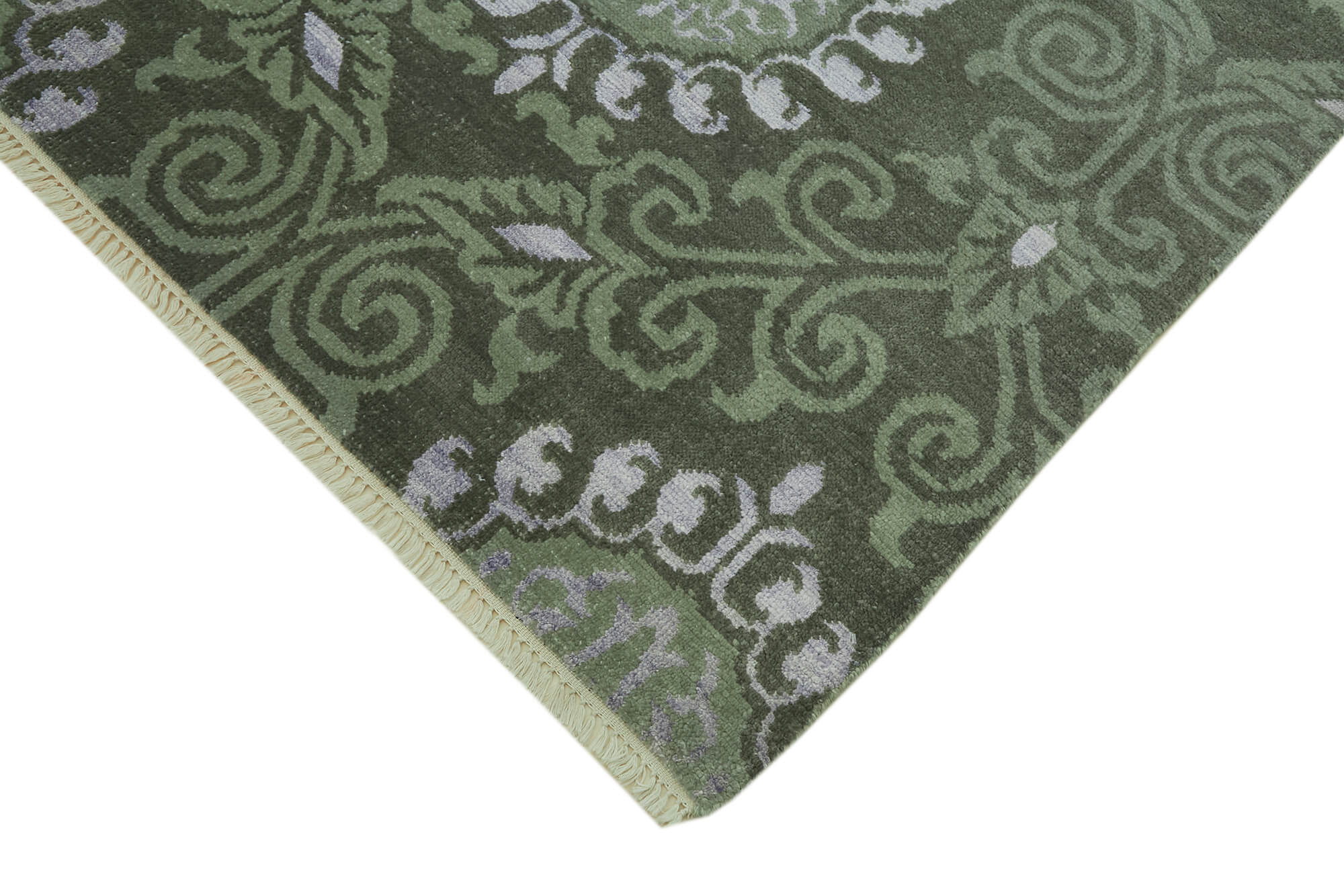 8 x 10 Green Oushak Rug - 6875