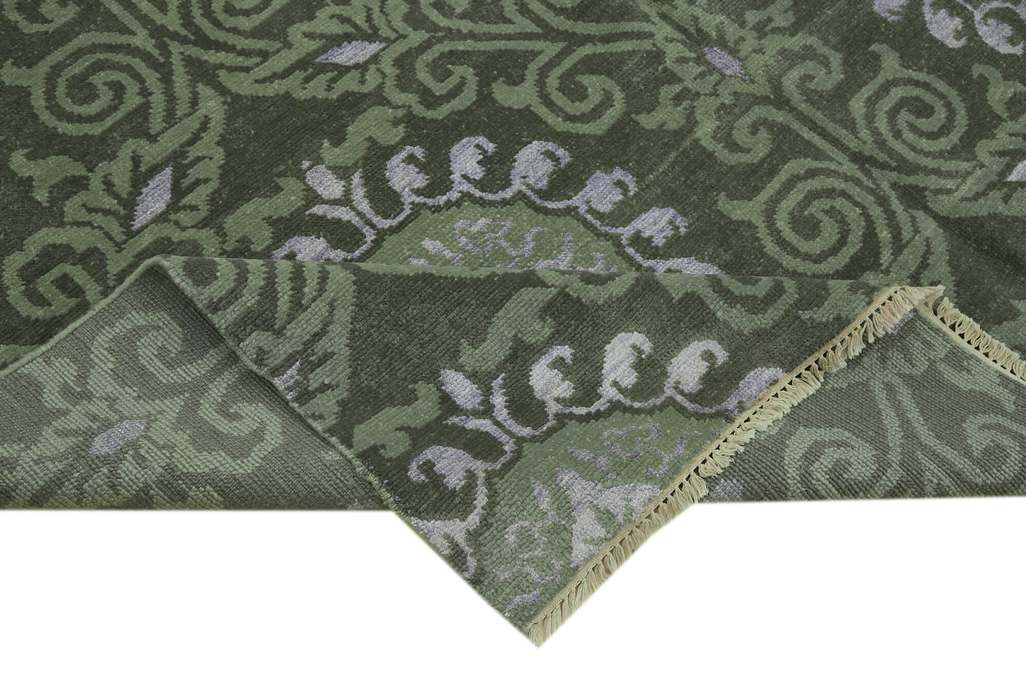 8 x 10 Green Oushak Rug - 6875