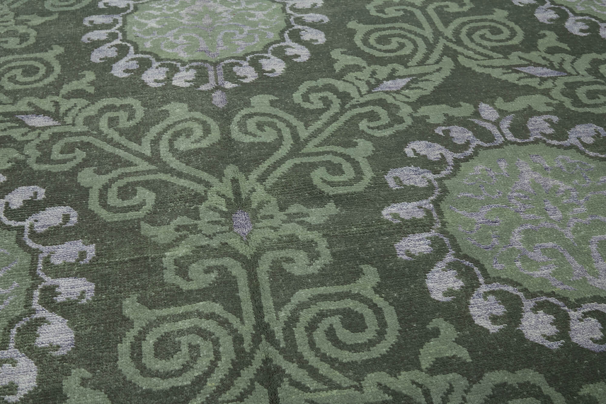 8 x 10 Green Oushak Rug - 6875