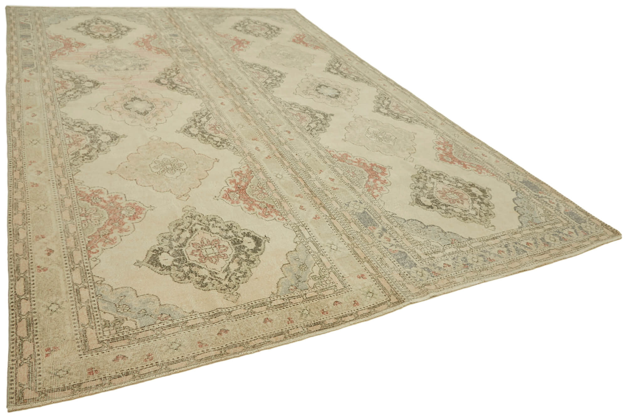 9 x 13 Beige Vintage Large Area Rug - 6888