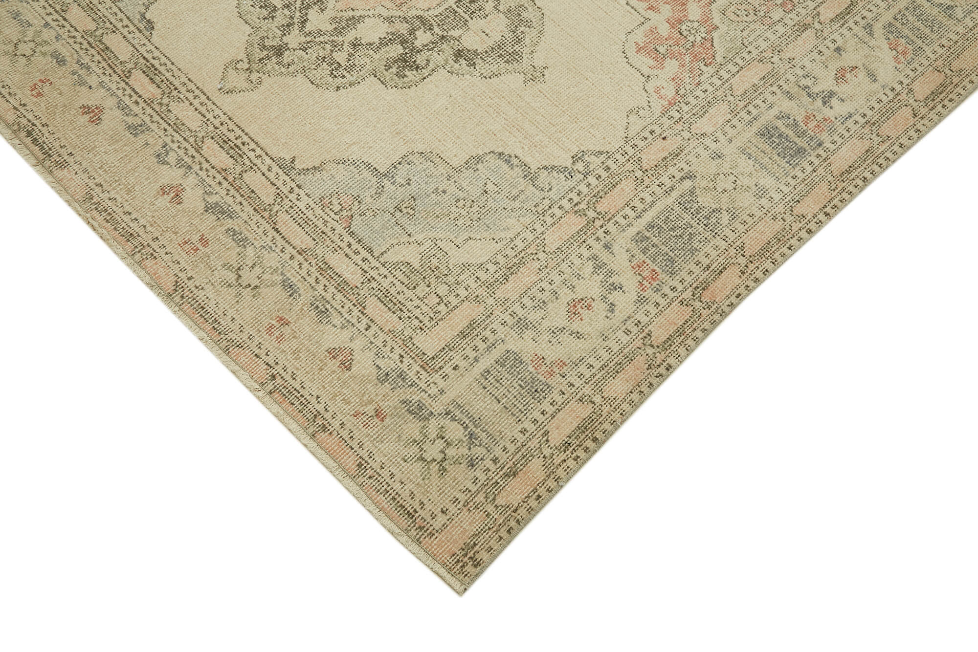 9 x 13 Beige Vintage Large Area Rug - 6888