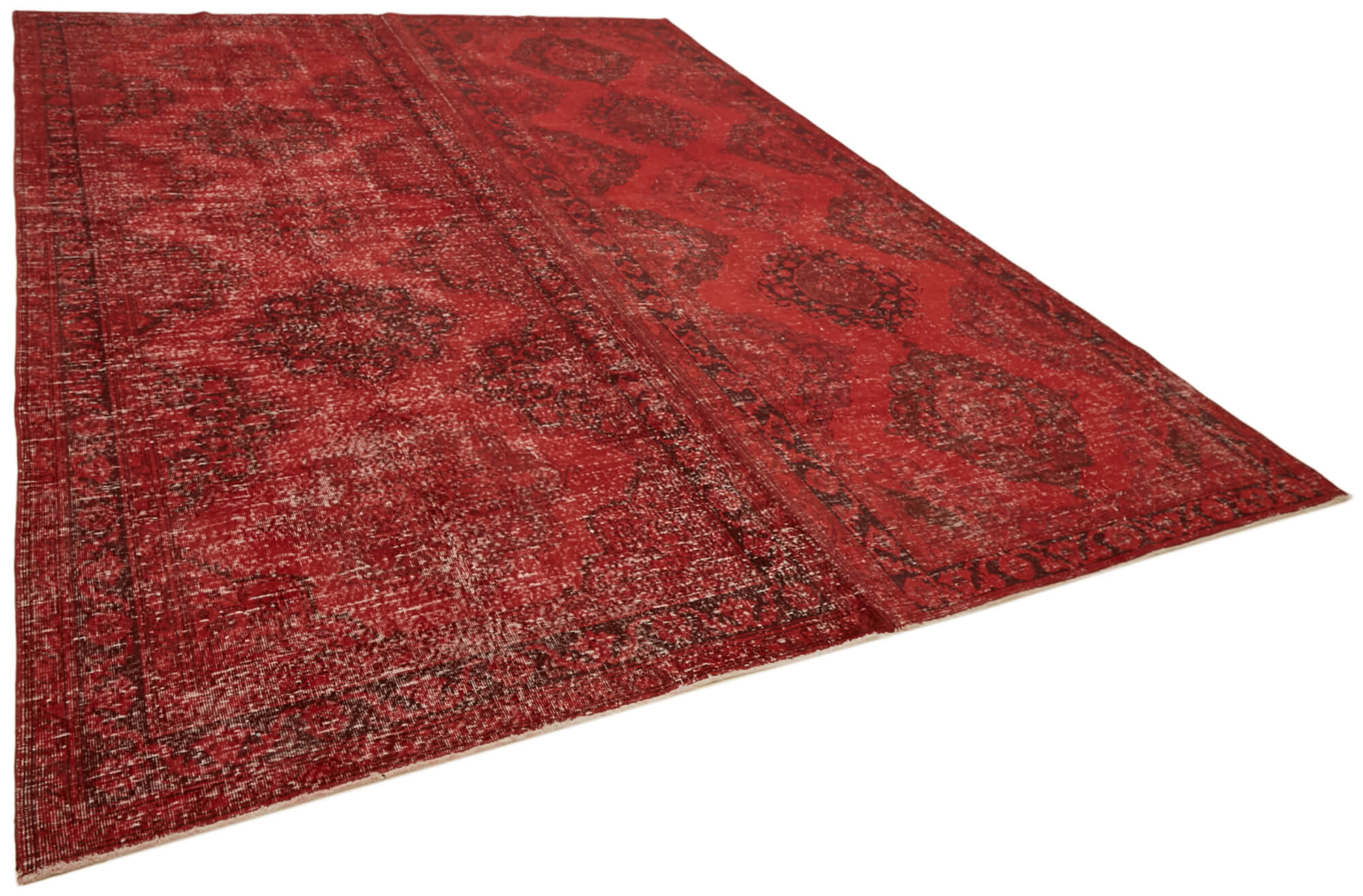 9 x 12 Red Overdyed Large Area Rug - 6889