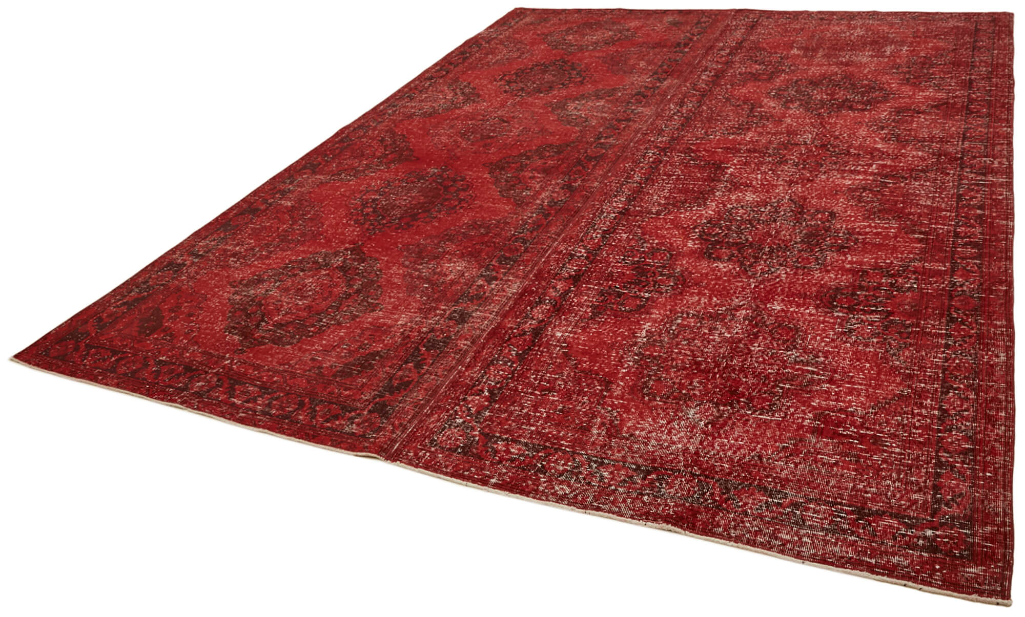 9 x 12 Red Overdyed Large Area Rug - 6889