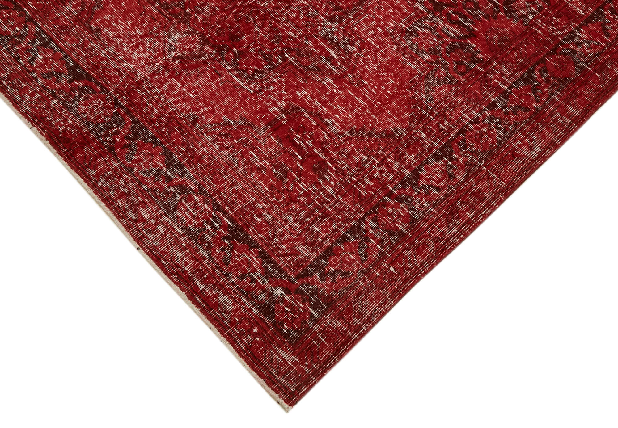 9 x 12 Red Overdyed Large Area Rug - 6889