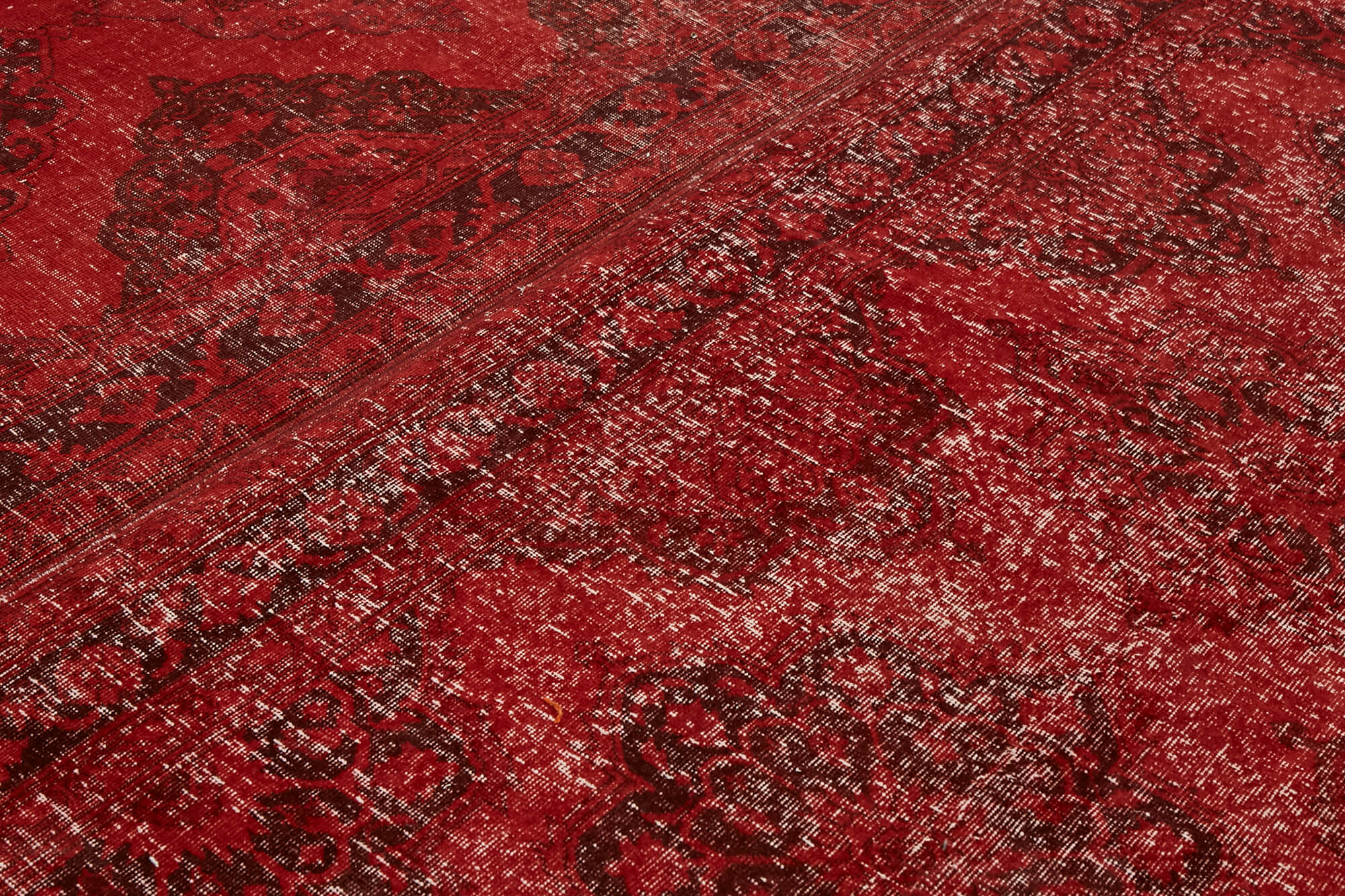 9 x 12 Red Overdyed Large Area Rug - 6889