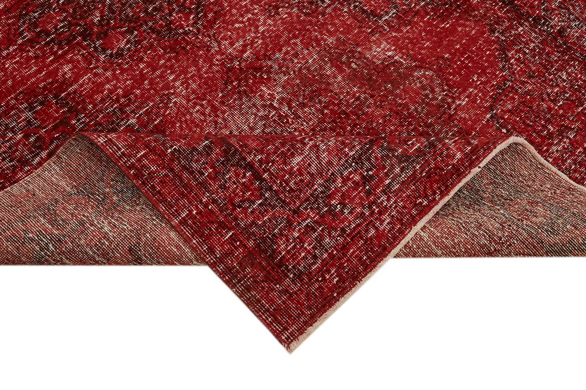 9 x 12 Red Overdyed Large Area Rug - 6889