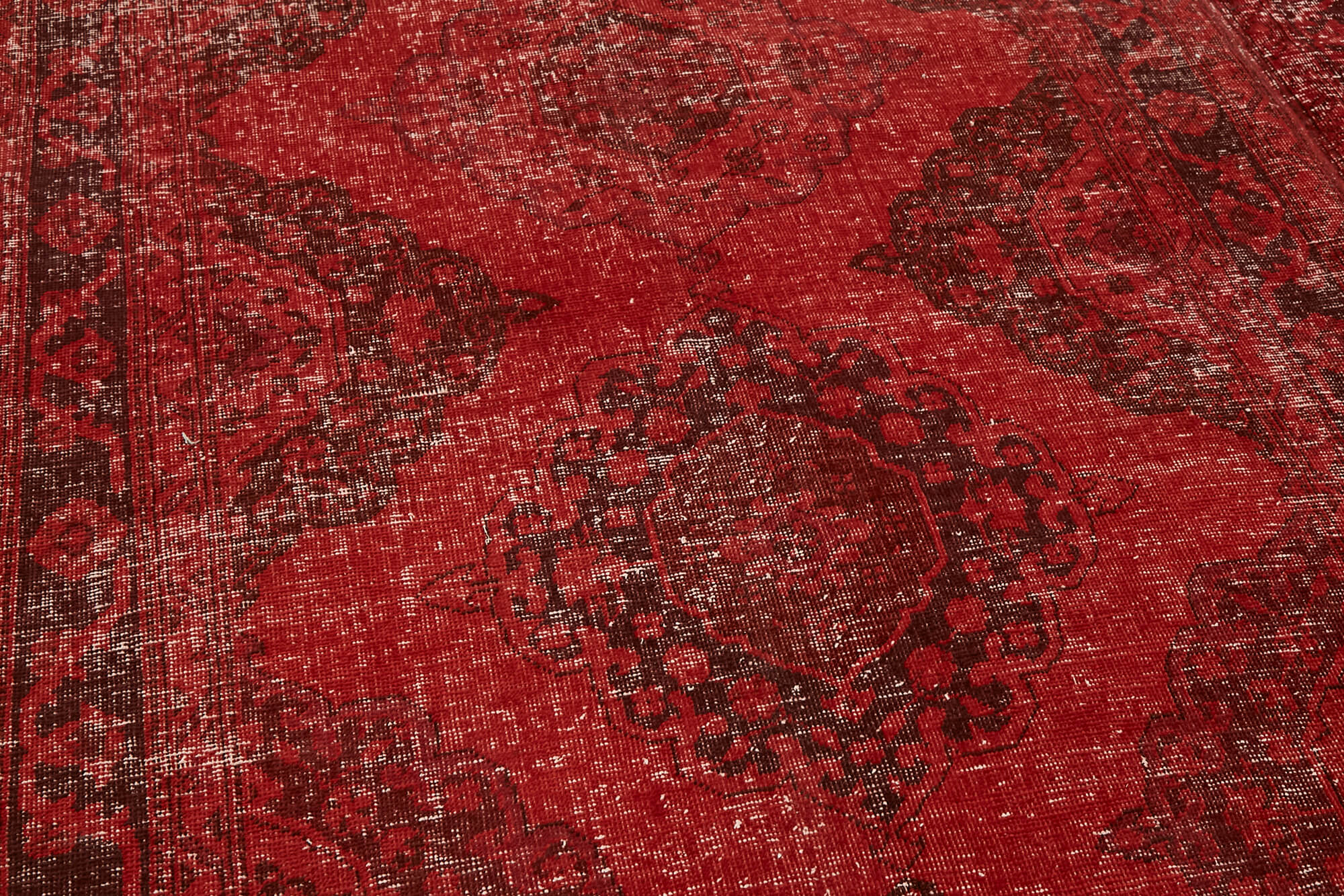 9 x 12 Red Overdyed Large Area Rug - 6889