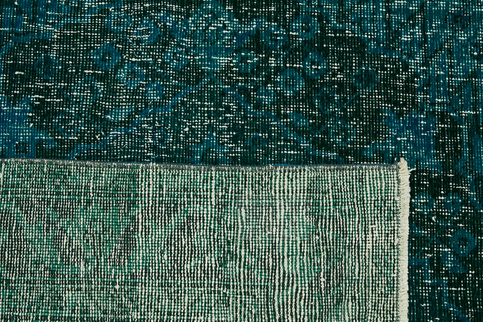 10 x 13 Turquoise Overdyed Large Area Rug - 6891