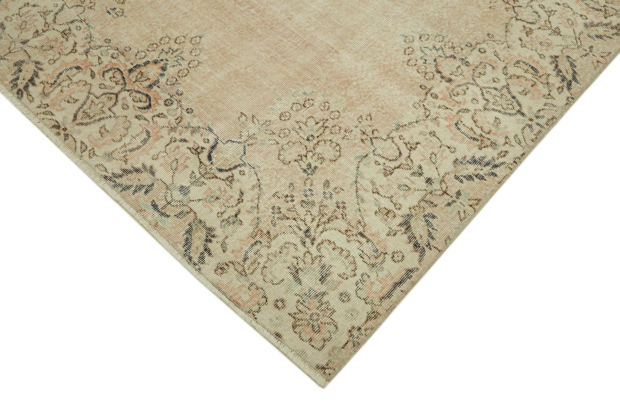 8 x 12 Beige Vintage Large Area Rug - 6893