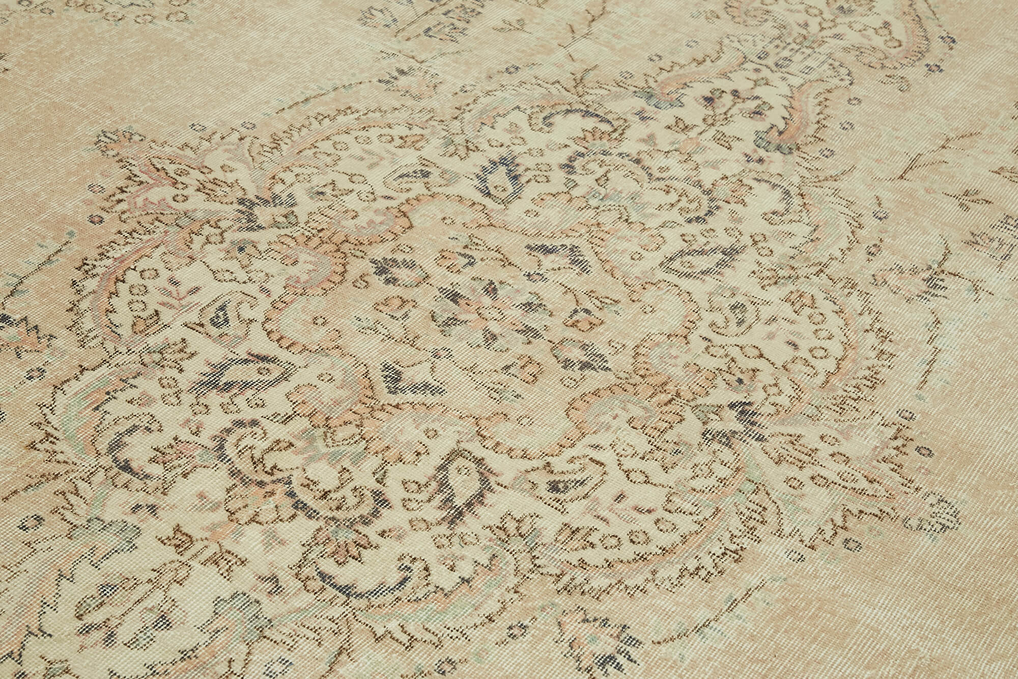 8 x 12 Beige Vintage Large Area Rug - 6893