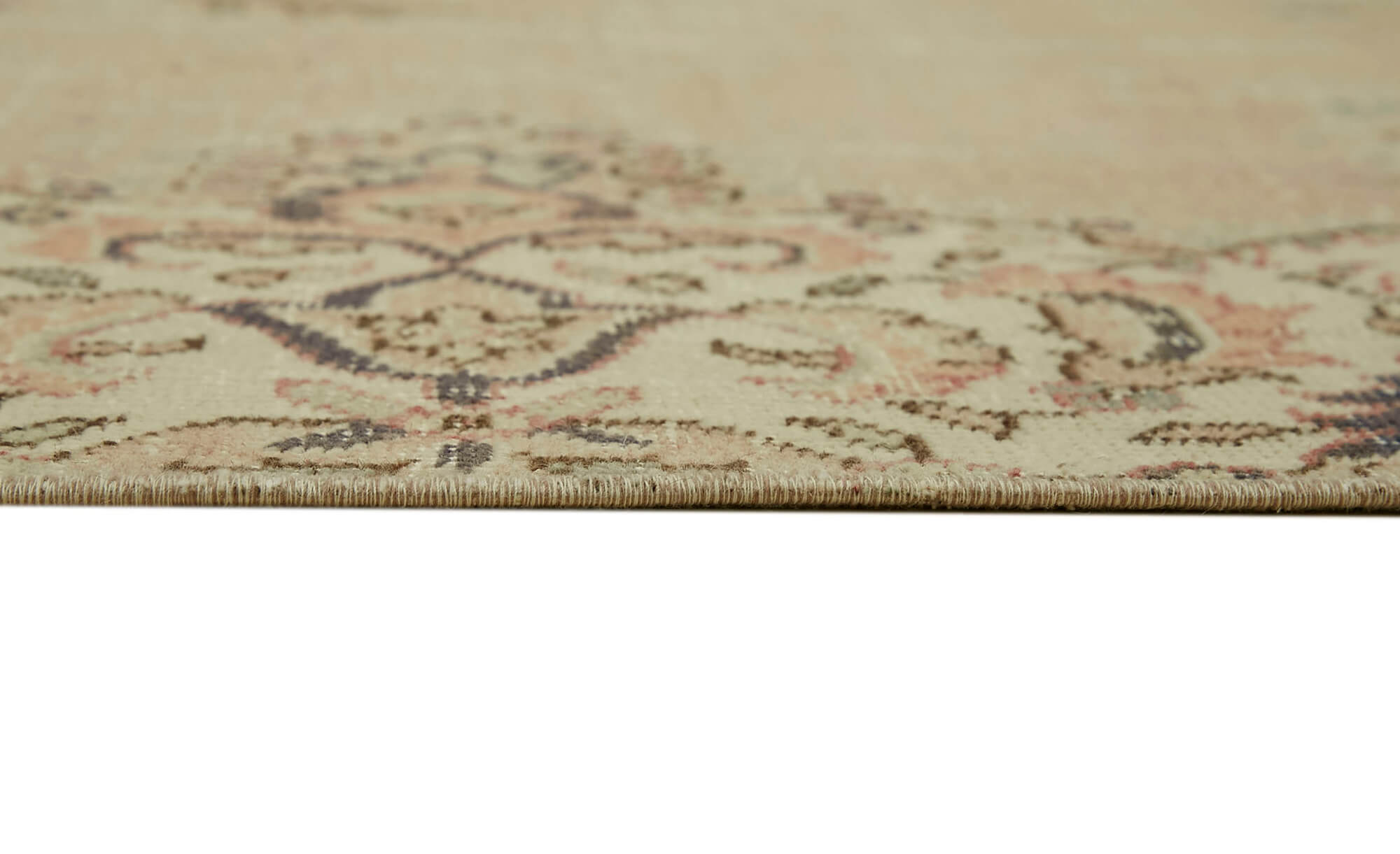 8 x 12 Beige Vintage Large Area Rug - 6893