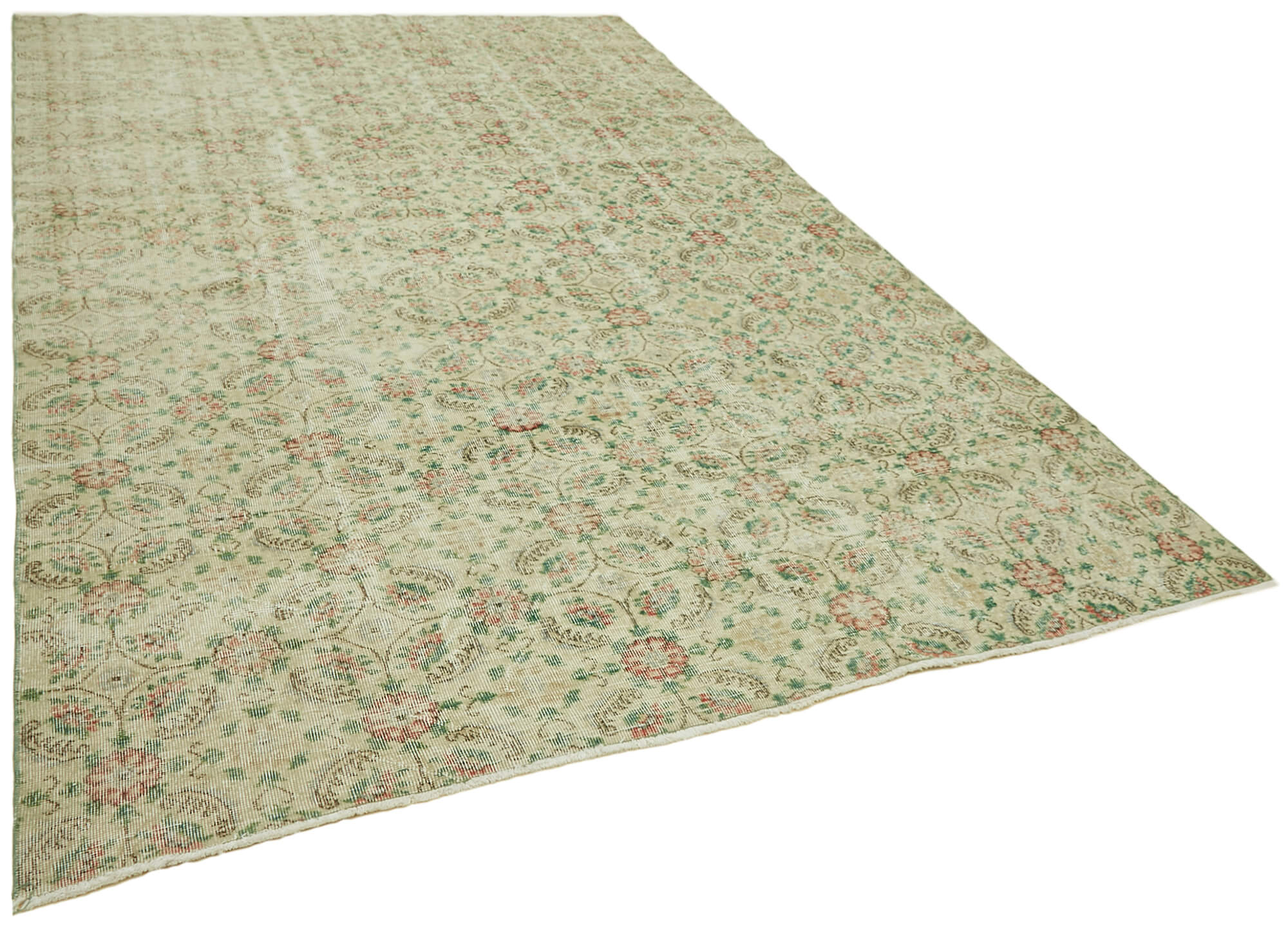 8 x 12 Beige Vintage Large Area Rug - 6894