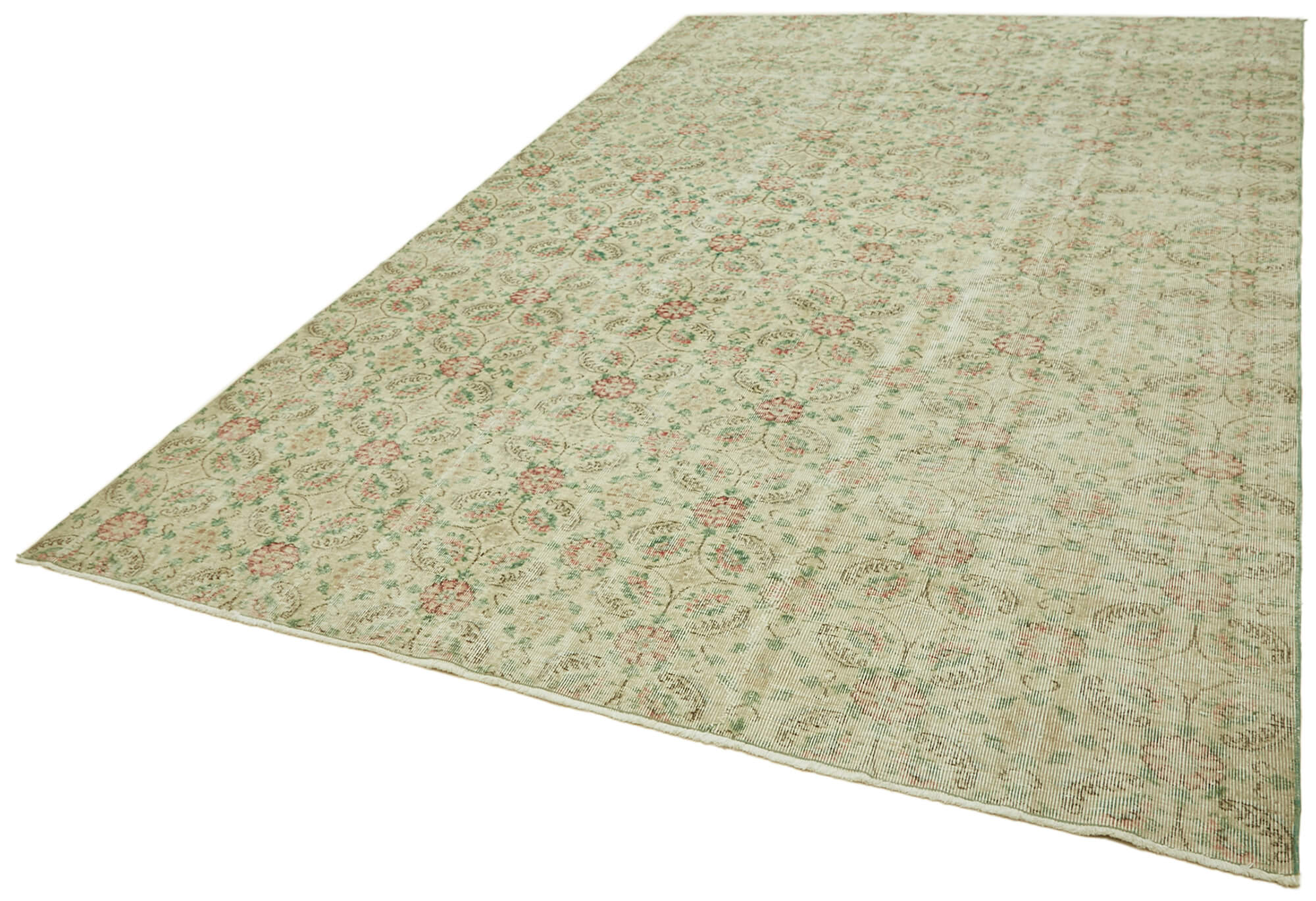 8 x 12 Beige Vintage Large Area Rug - 6894