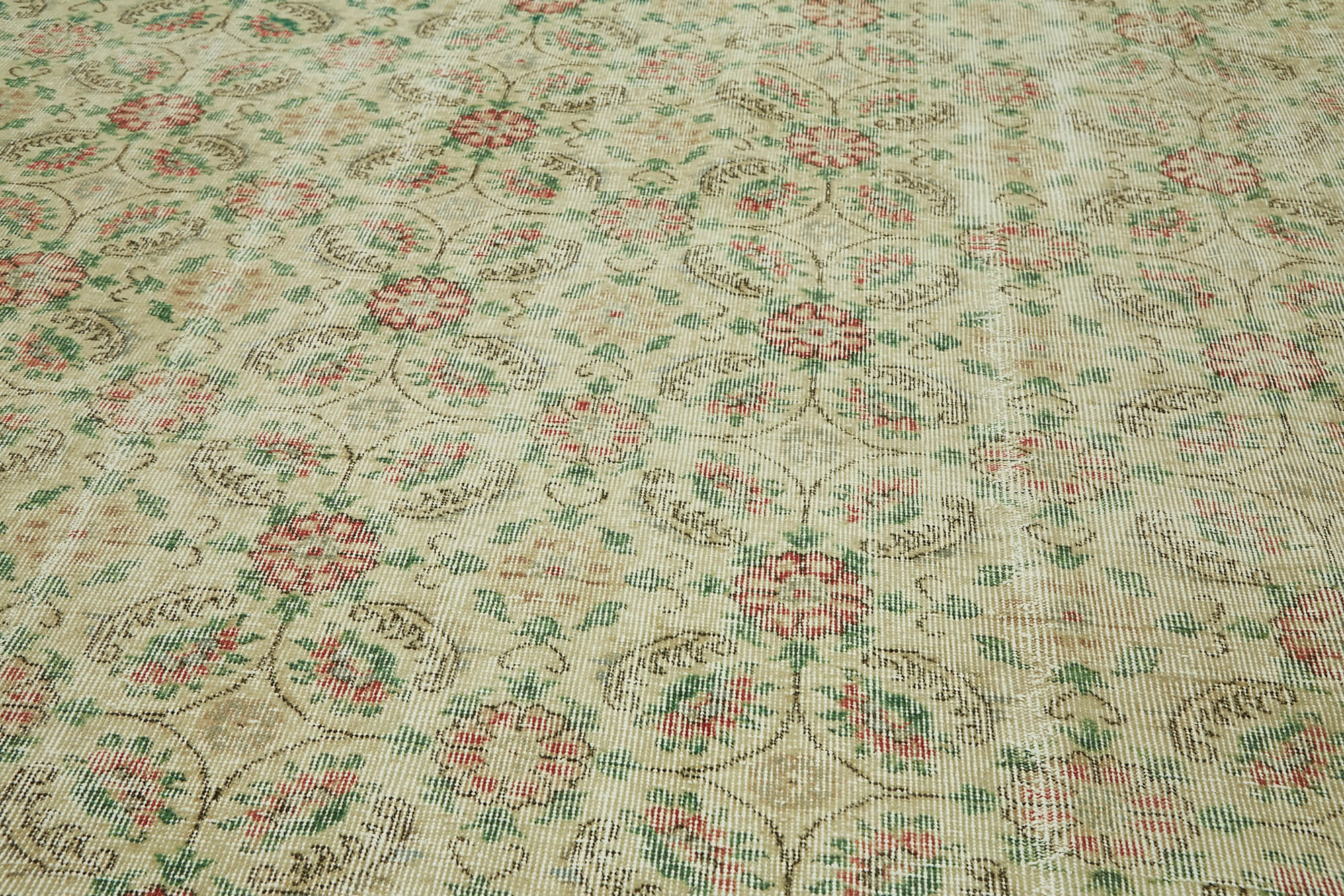 8 x 12 Beige Vintage Large Area Rug - 6894