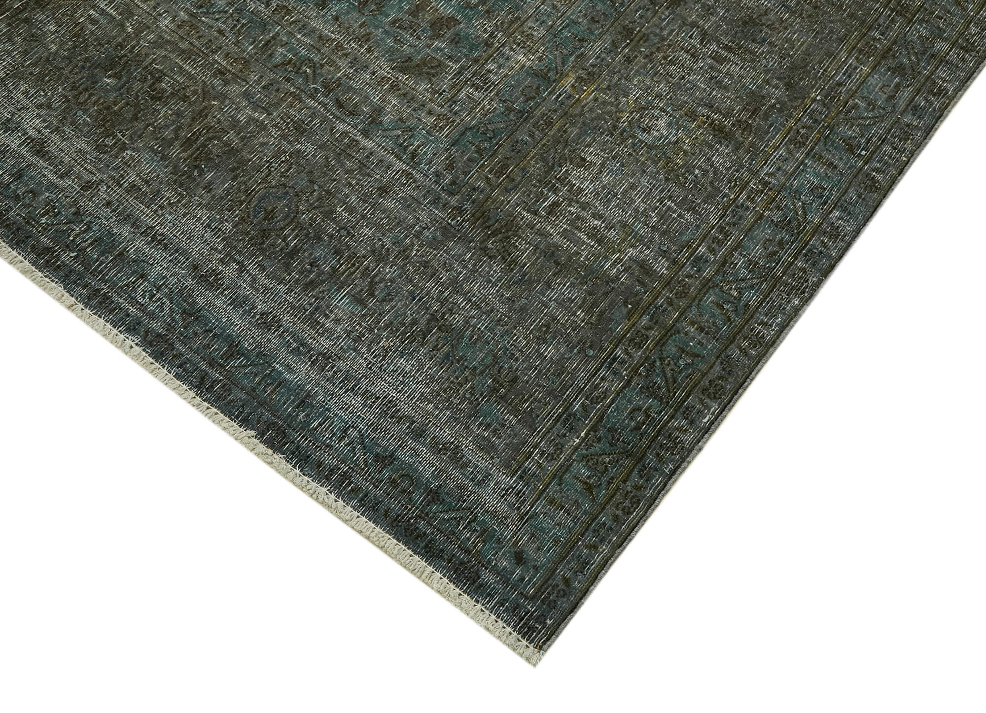 10 x 13 Grey Overdyed Large Area Rug - 6895