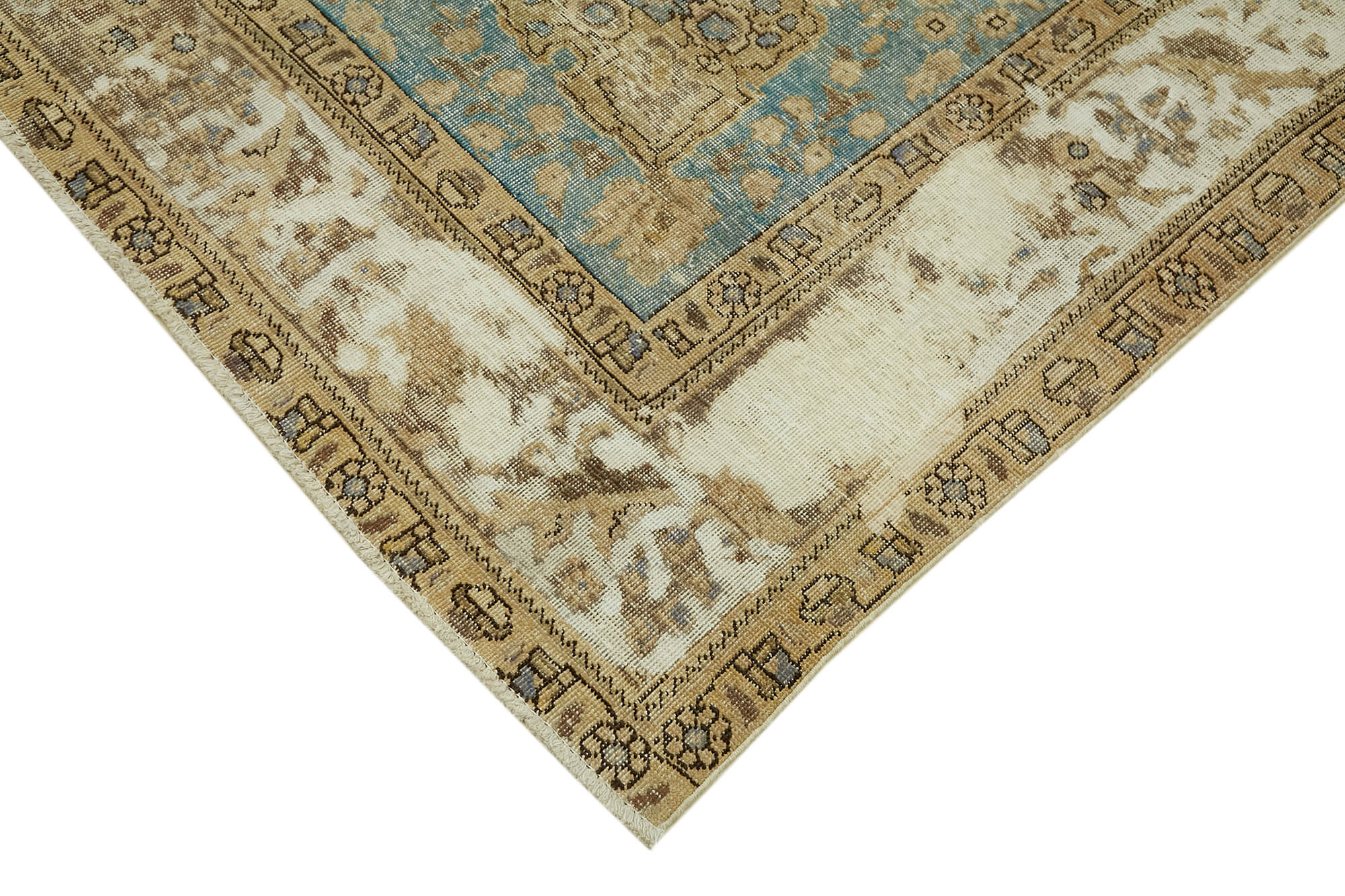 10 x 12 Beige Vintage Large Area Rug - 6896