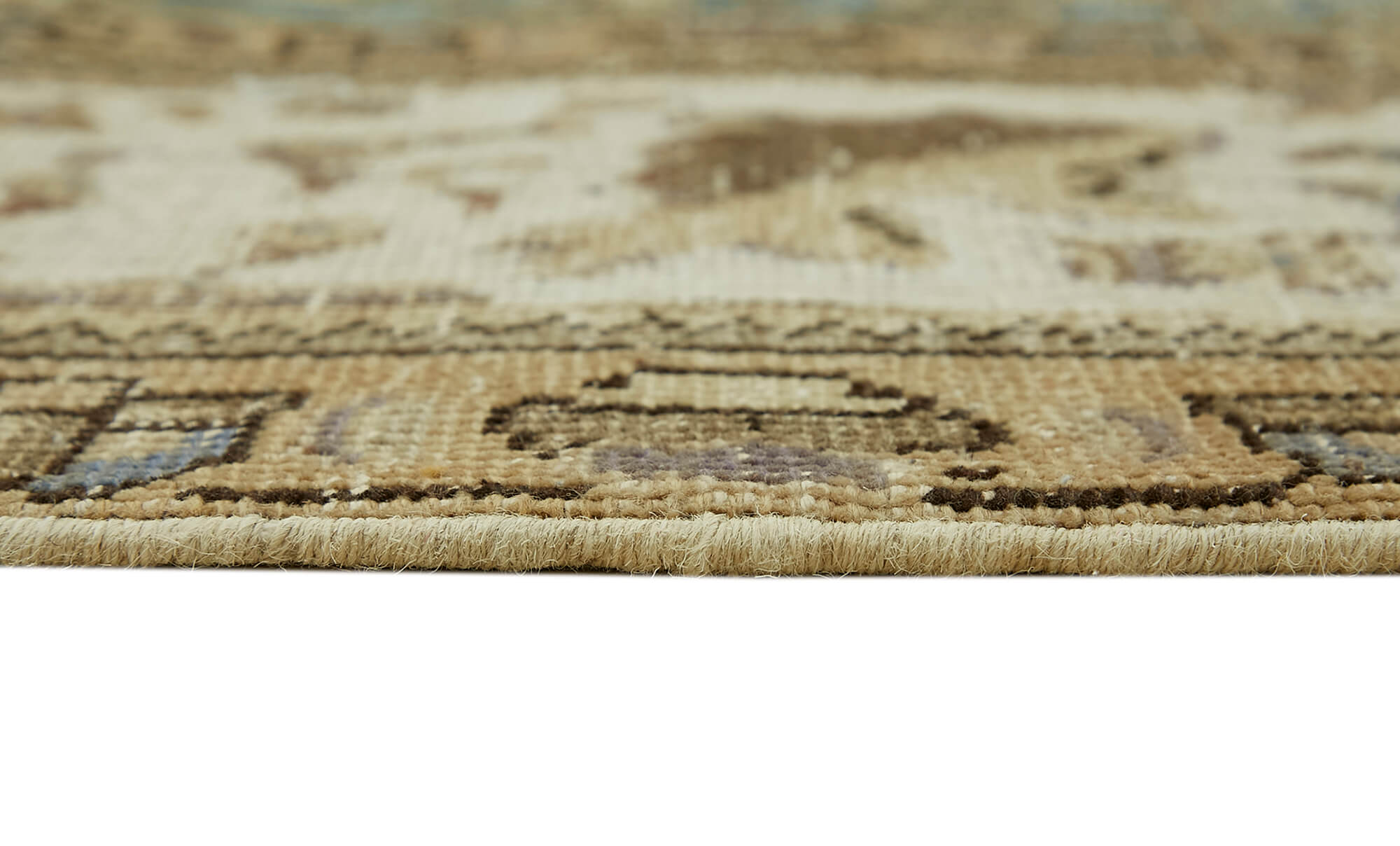 10 x 12 Beige Vintage Large Area Rug - 6896