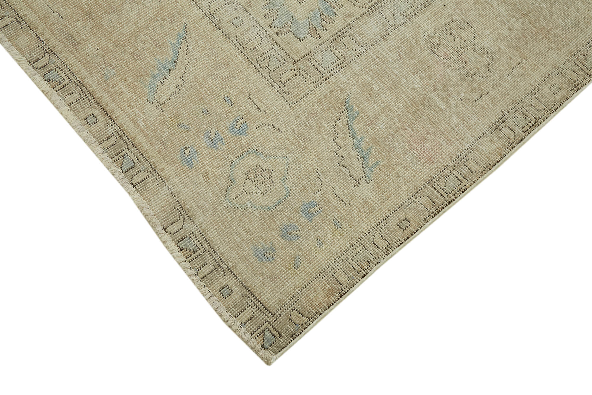 10 x 13 Beige Vintage Large Area Rug - 6897