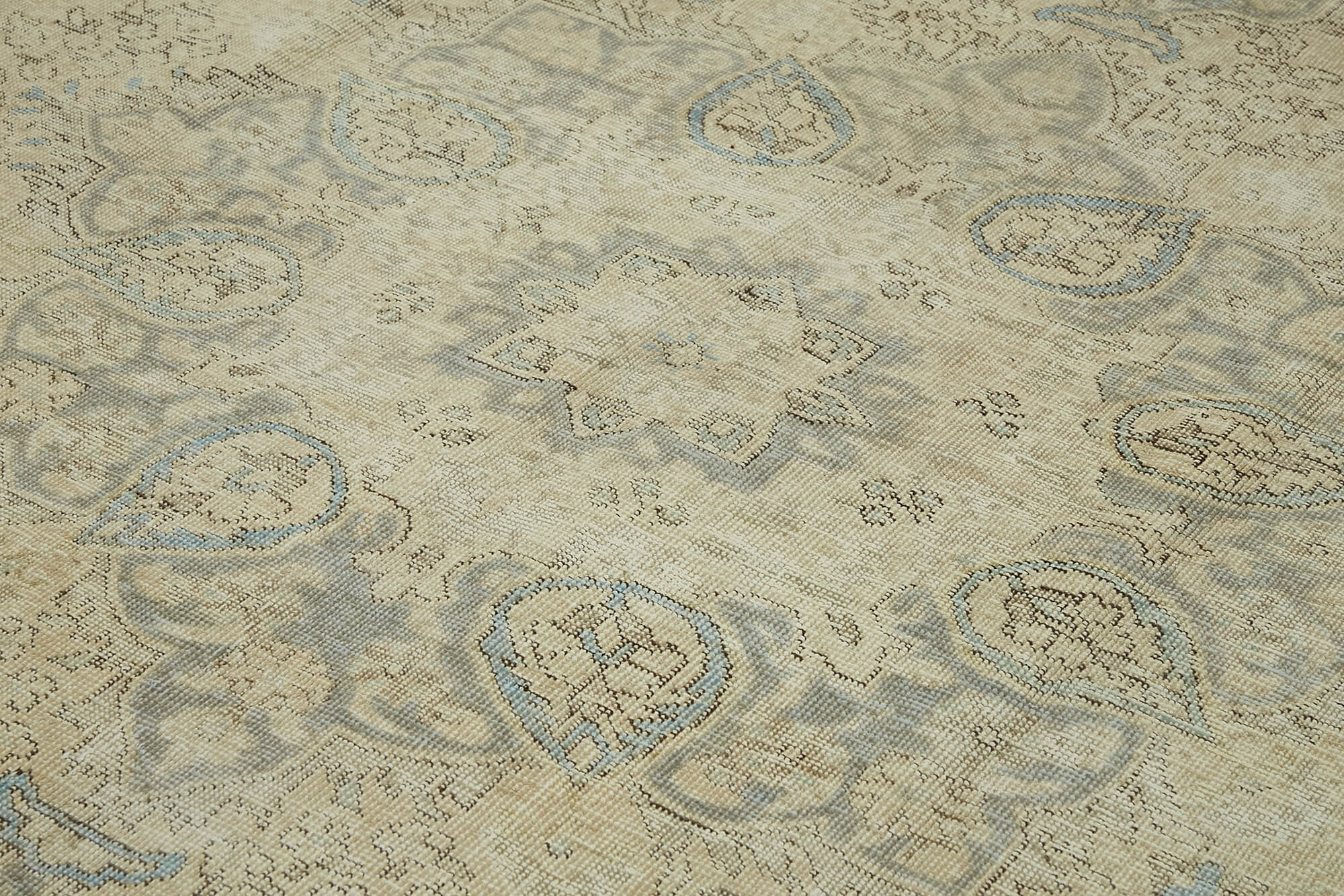 10 x 13 Beige Vintage Large Area Rug - 6897