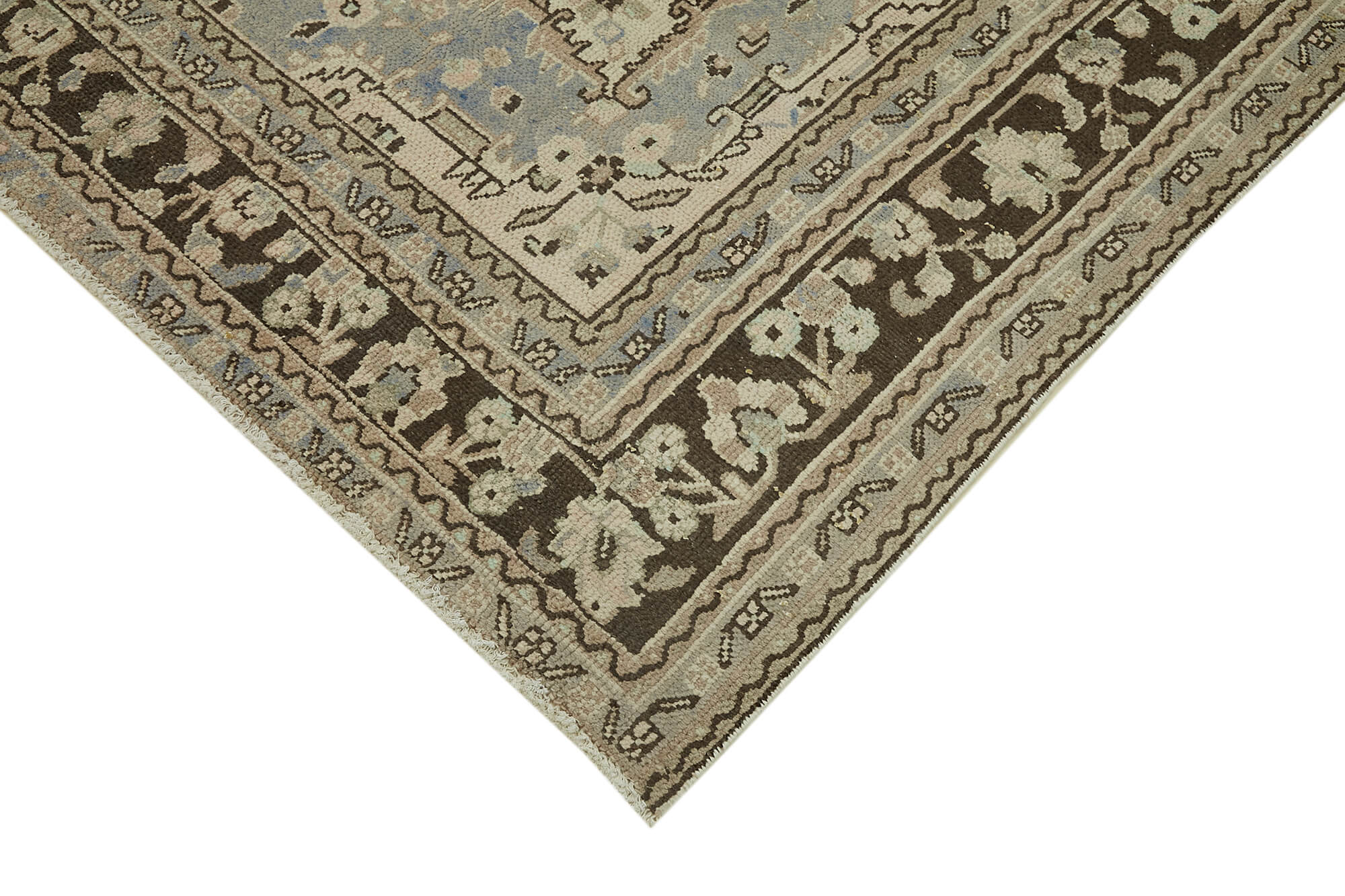 8 x 11 Beige Vintage Large Area Rug - 6898