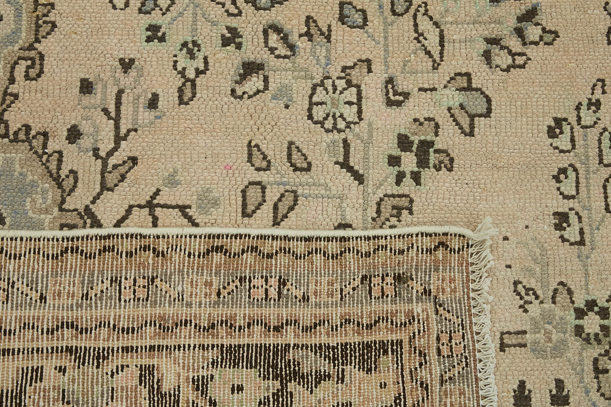 8 x 11 Beige Vintage Large Area Rug - 6898