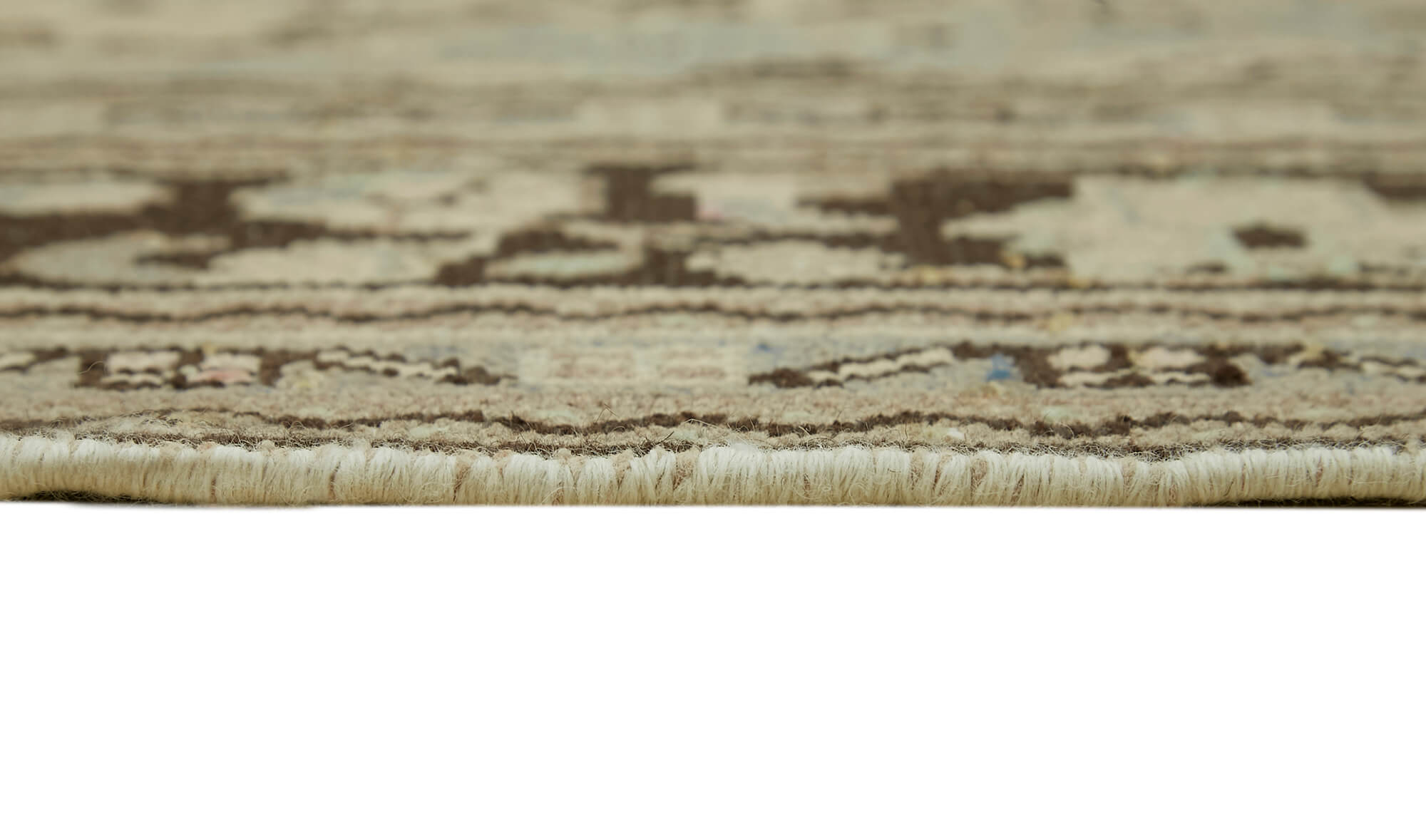 8 x 11 Beige Vintage Large Area Rug - 6898