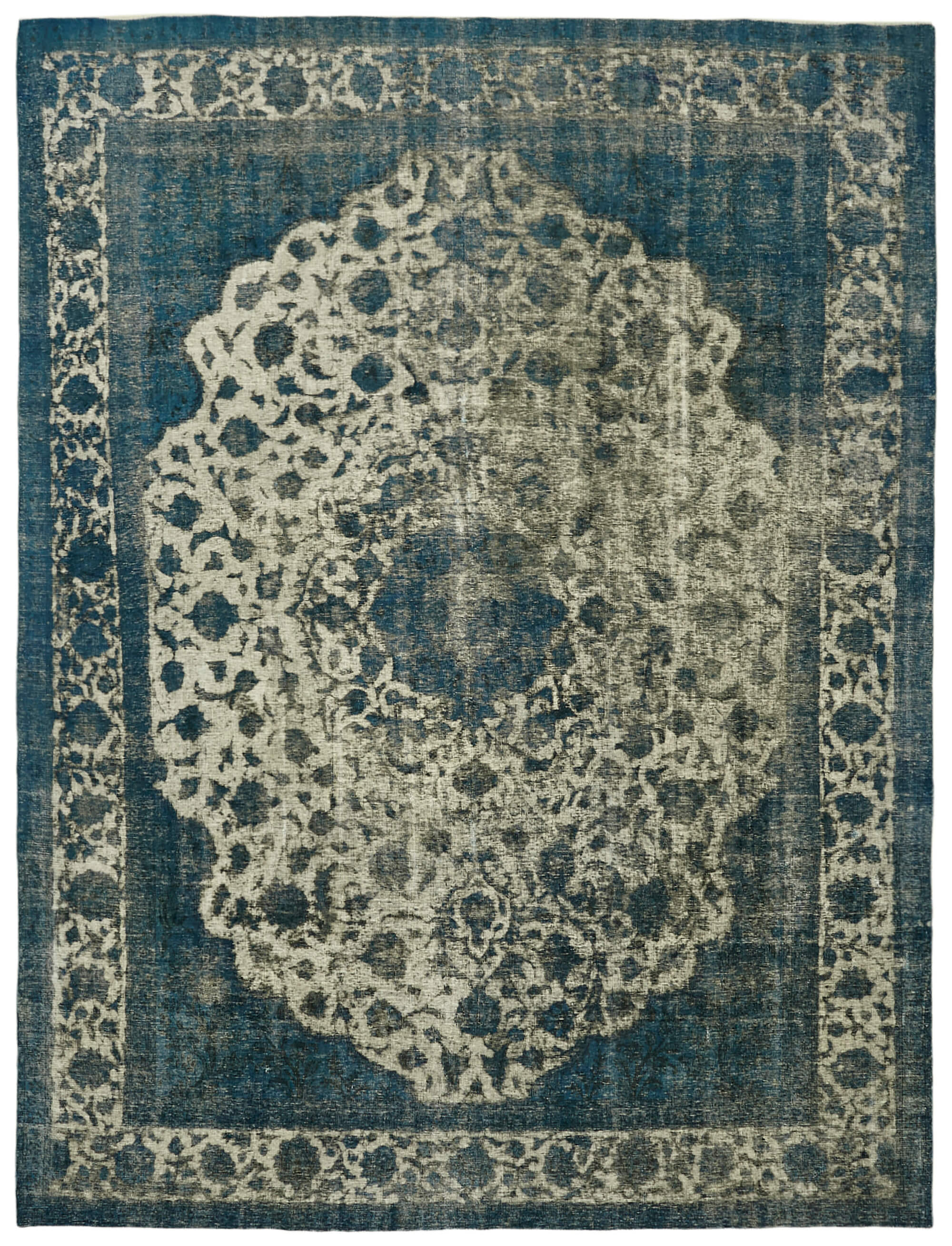 10 x 13 Blue Overdyed Large Area Rug - 6899