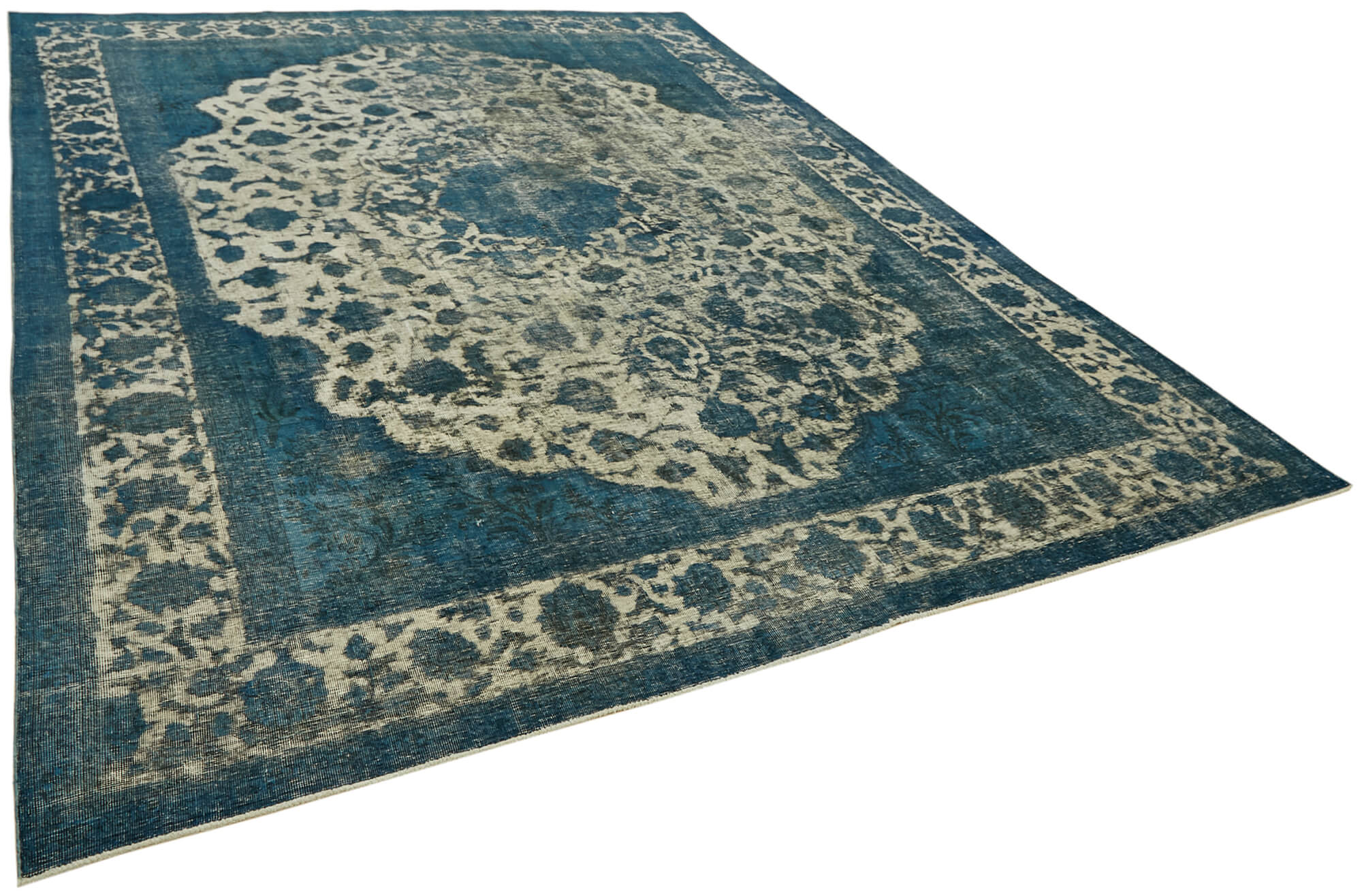 10 x 13 Blue Overdyed Large Area Rug - 6899