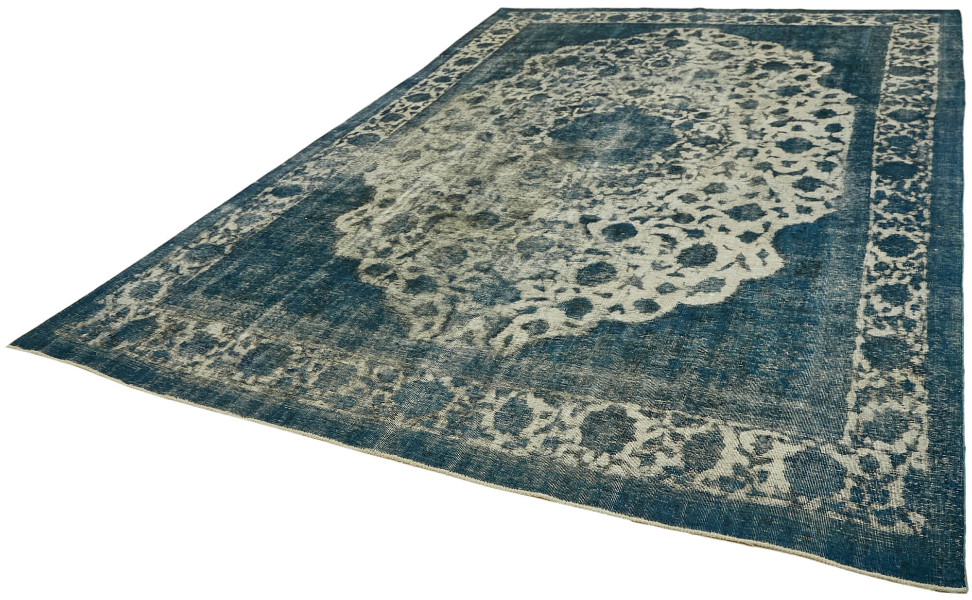 10 x 13 Blue Overdyed Large Area Rug - 6899