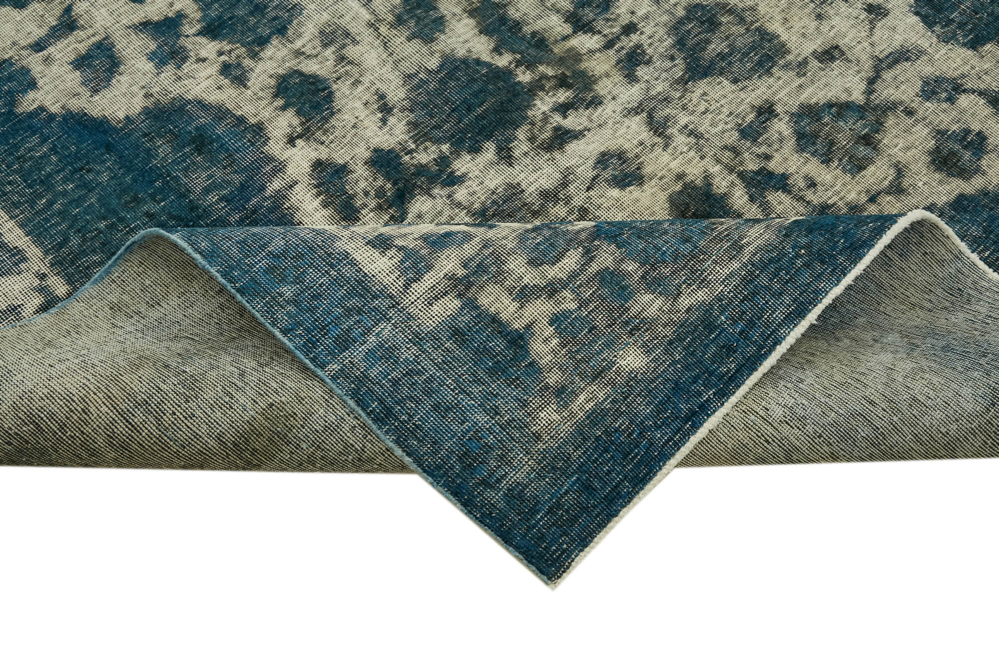 10 x 13 Blue Overdyed Large Area Rug - 6899