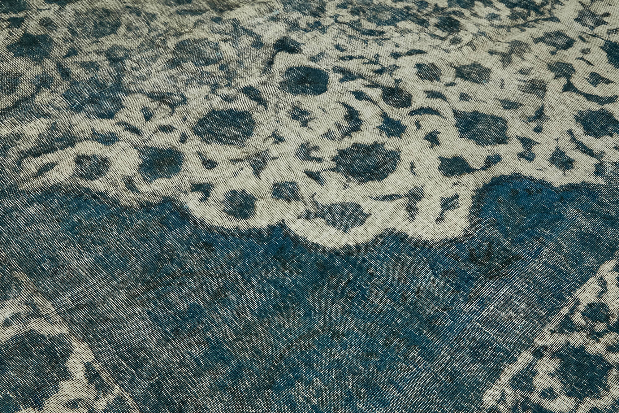 10 x 13 Blue Overdyed Large Area Rug - 6899