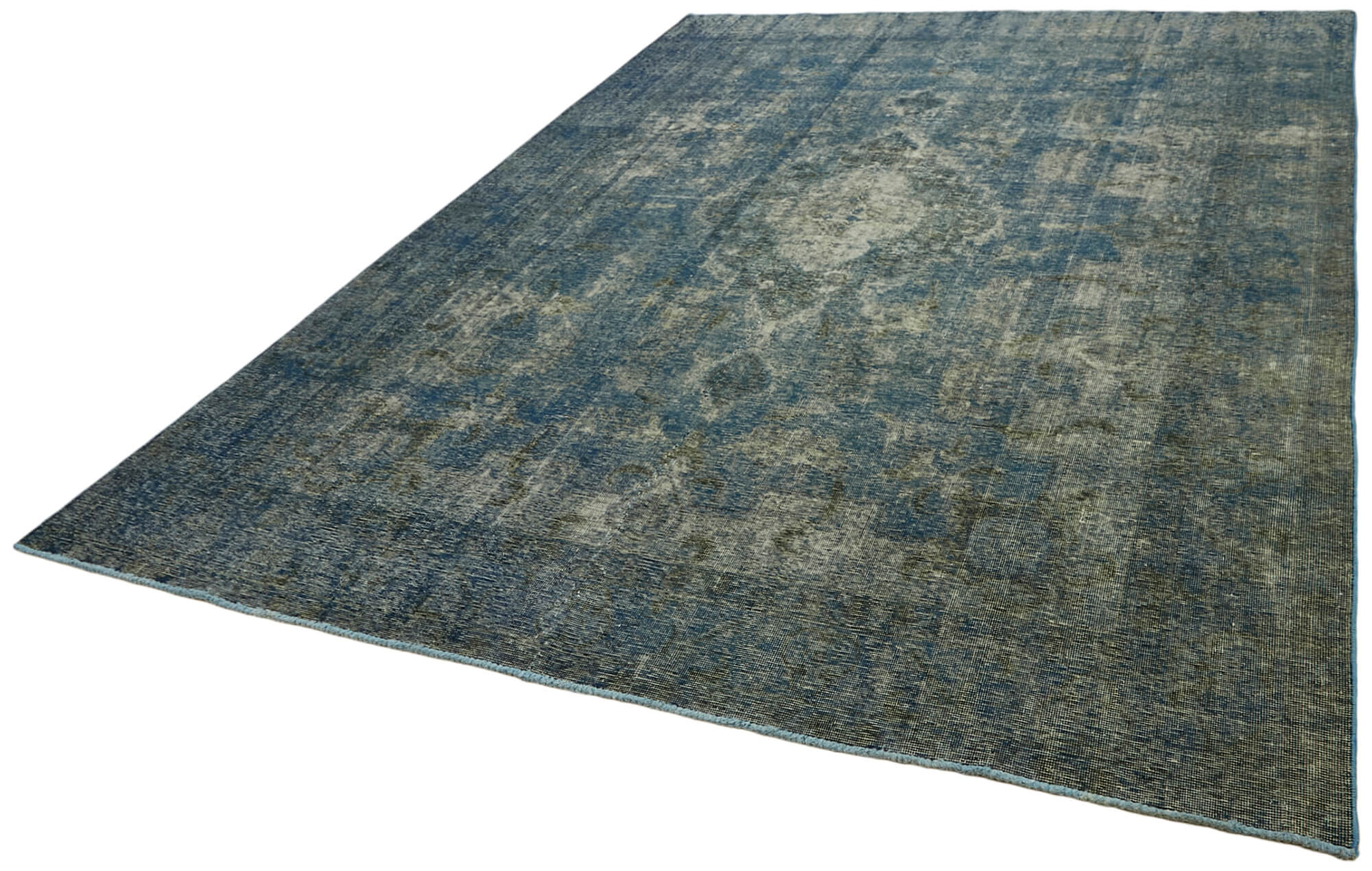 8 x 11 Blue Overdyed Large Area Rug - 6900