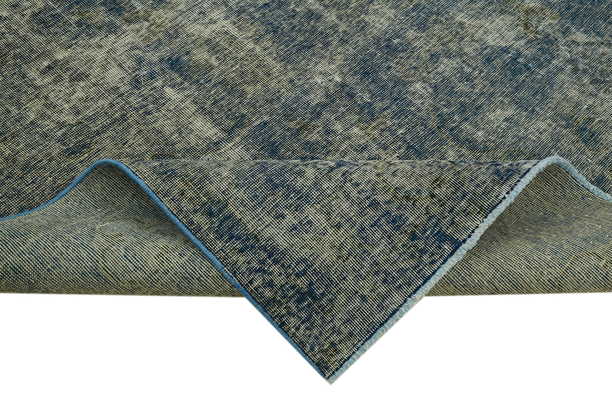 8 x 11 Blue Overdyed Large Area Rug - 6900