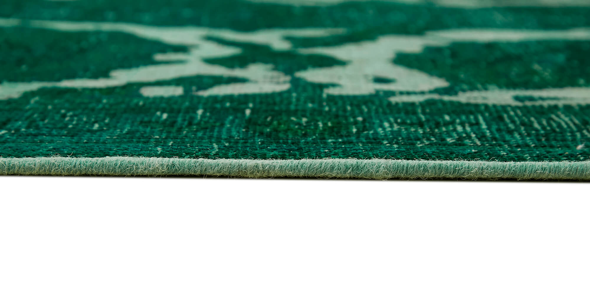 10 x 13 Green Overdyed Large Area Rug - 6902