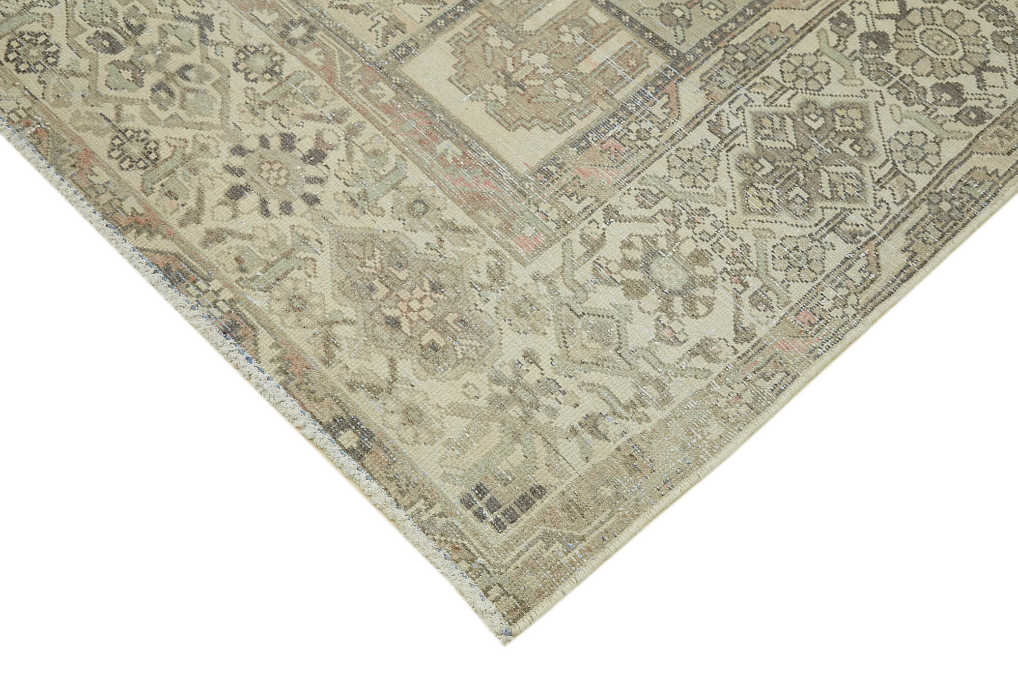 10 x 12 Beige Vintage Large Area Rug - 6904