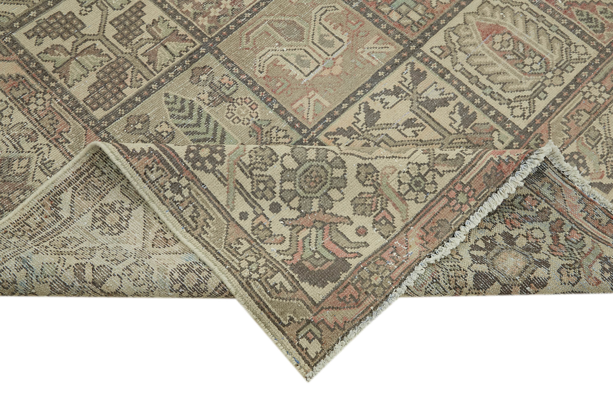 10 x 12 Beige Vintage Large Area Rug - 6904