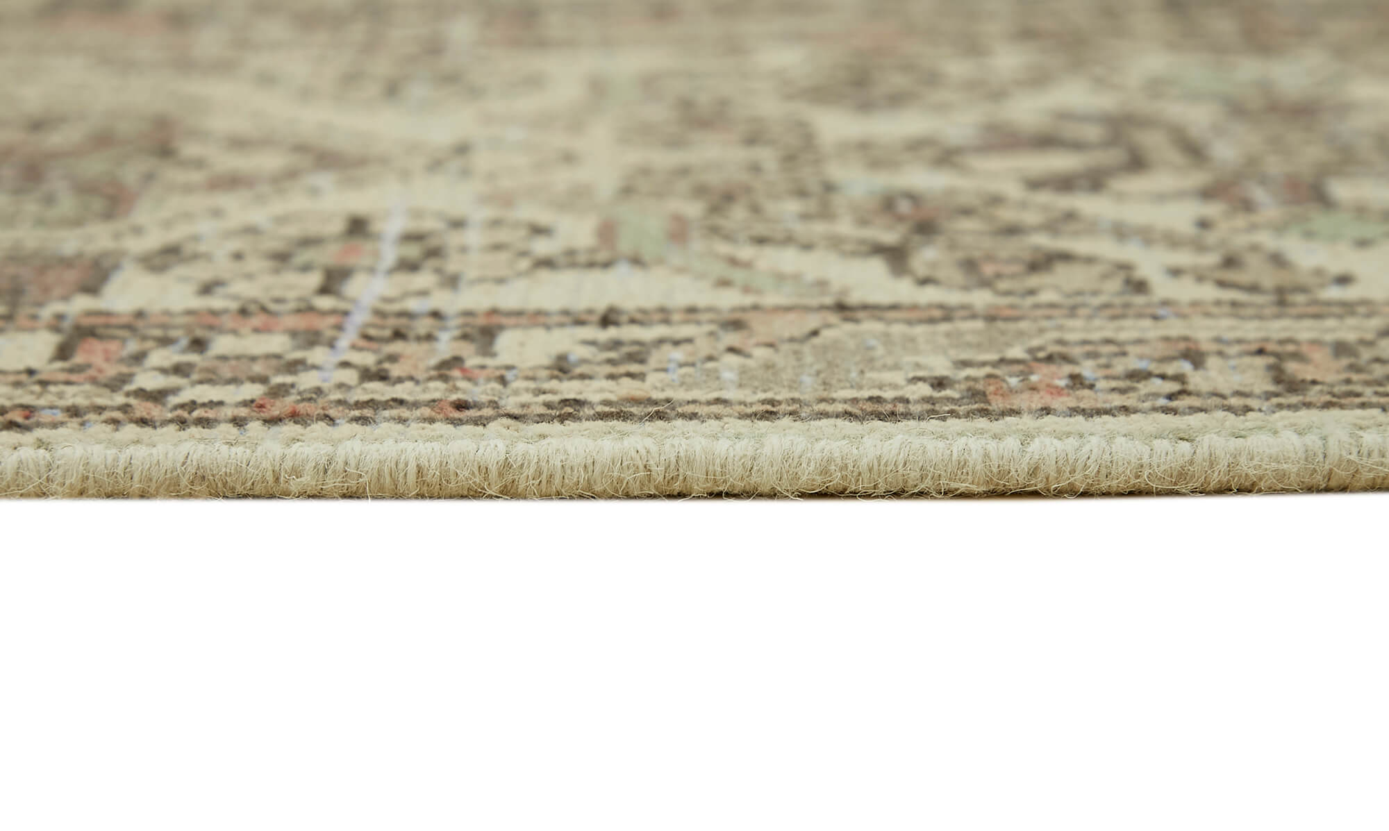 10 x 12 Beige Vintage Large Area Rug - 6904