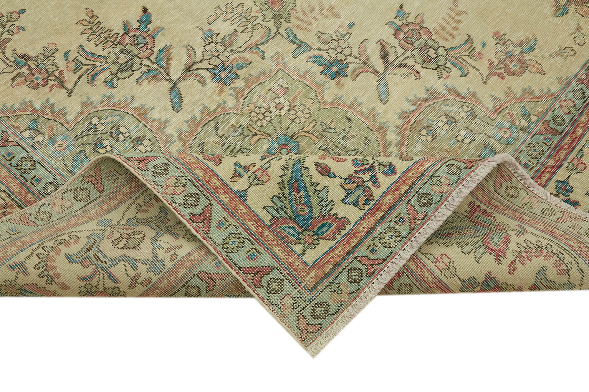 9 x 12 Beige Vintage Large Area Rug - 6905