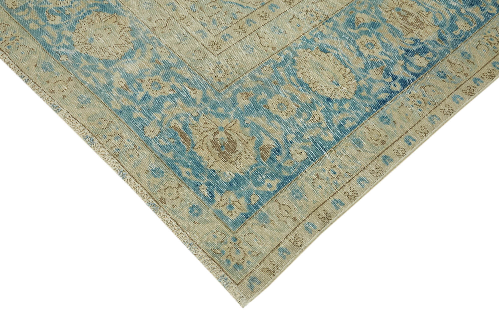 10 x 13 Beige Vintage Large Area Rug - 6906