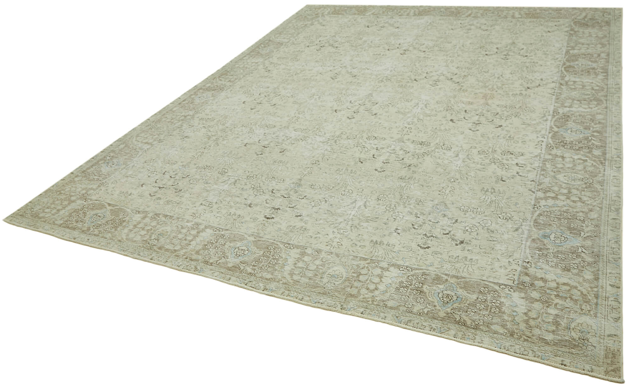 9 x 12 Beige Vintage Large Area Rug - 6907