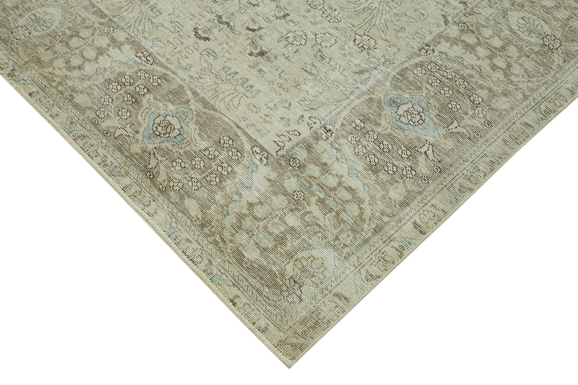 9 x 12 Beige Vintage Large Area Rug - 6907