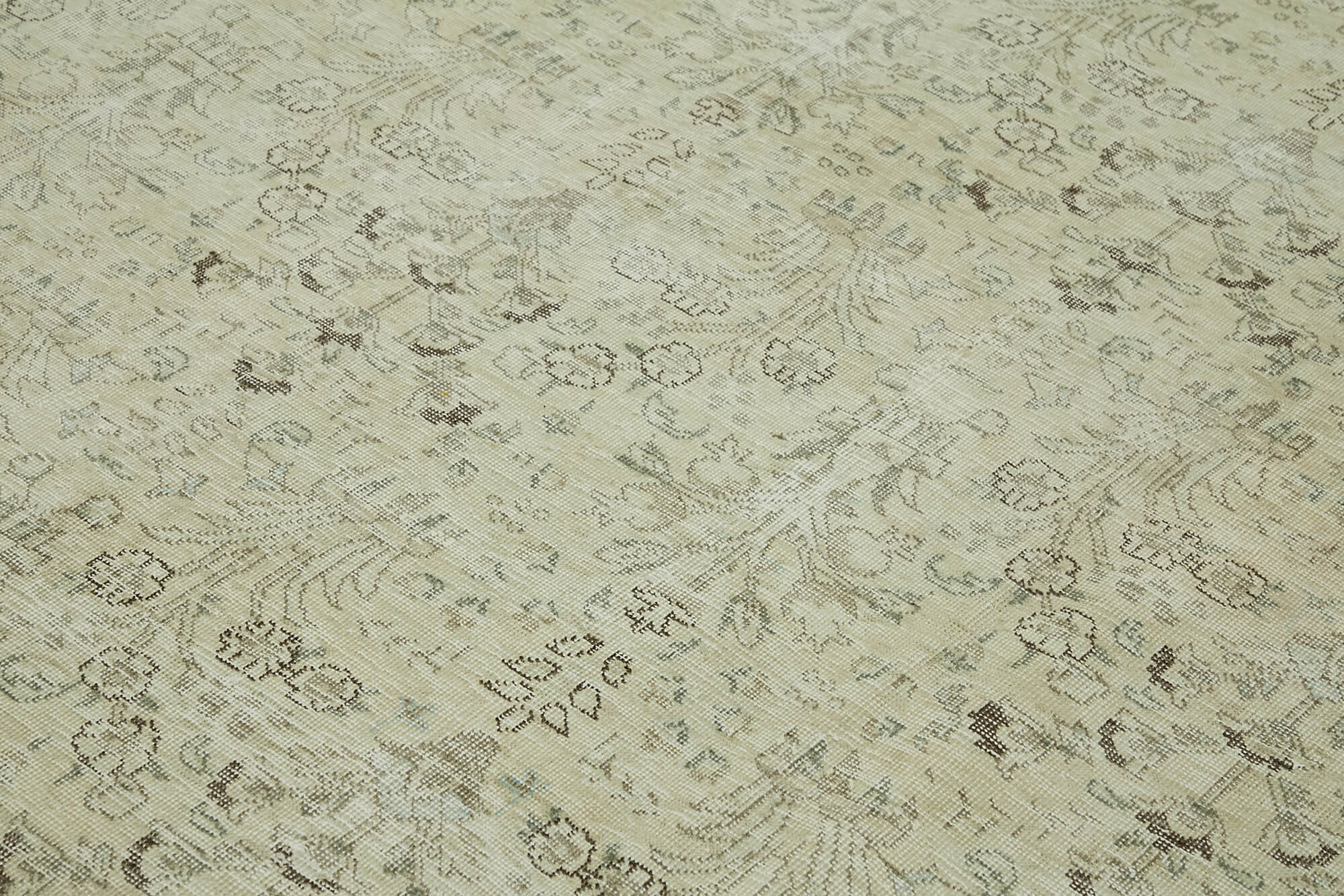 9 x 12 Beige Vintage Large Area Rug - 6907