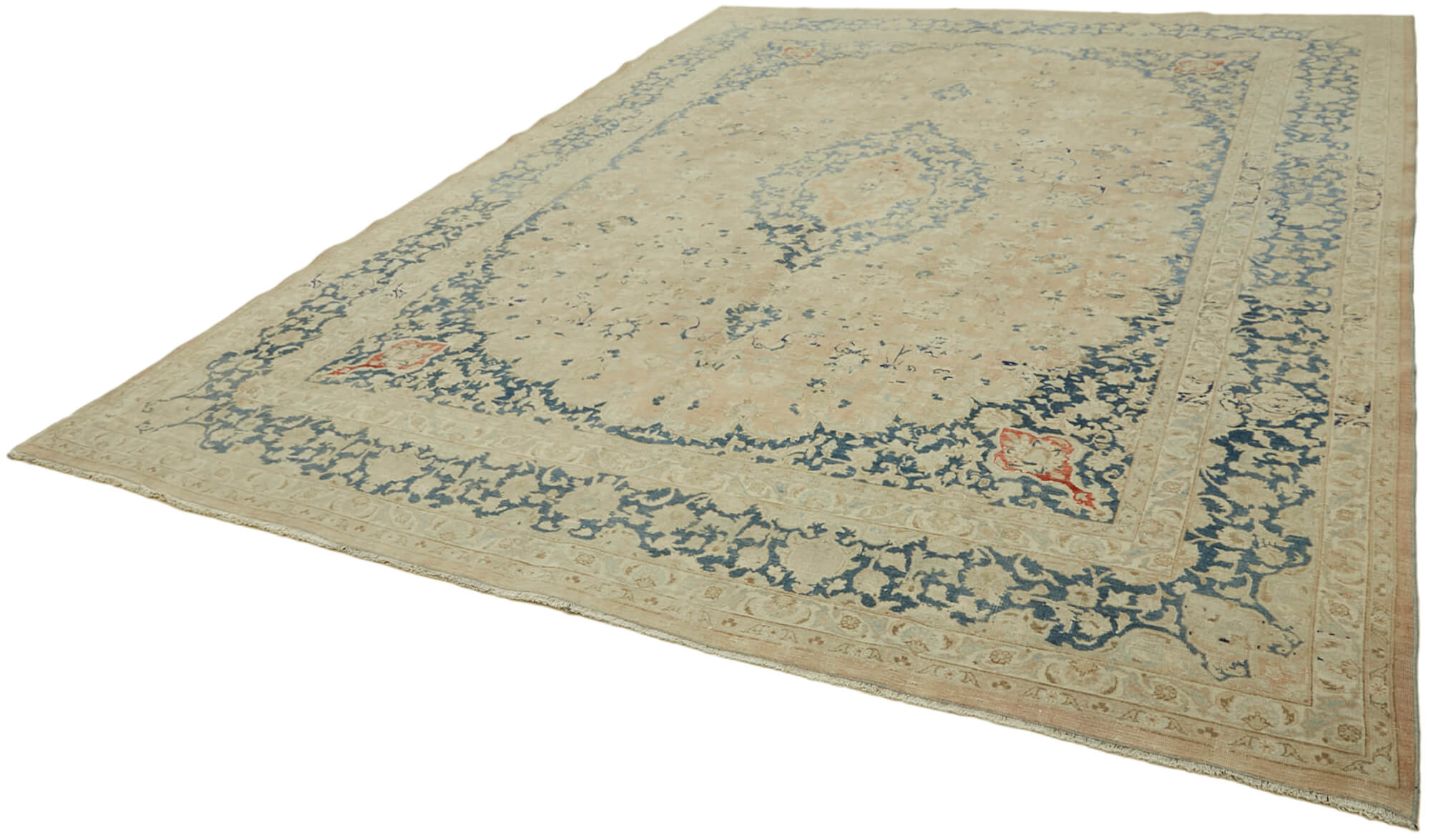 10 x 13 Beige Vintage Large Area Rug - 6909