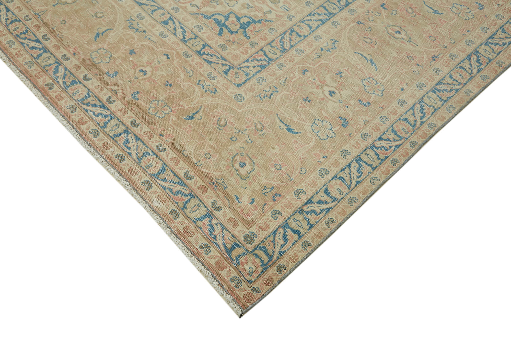 9 x 13 Beige Vintage Large Area Rug - 6910