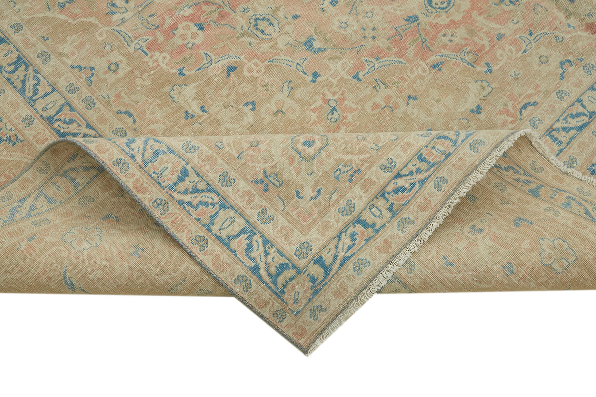 9 x 13 Beige Vintage Large Area Rug - 6910