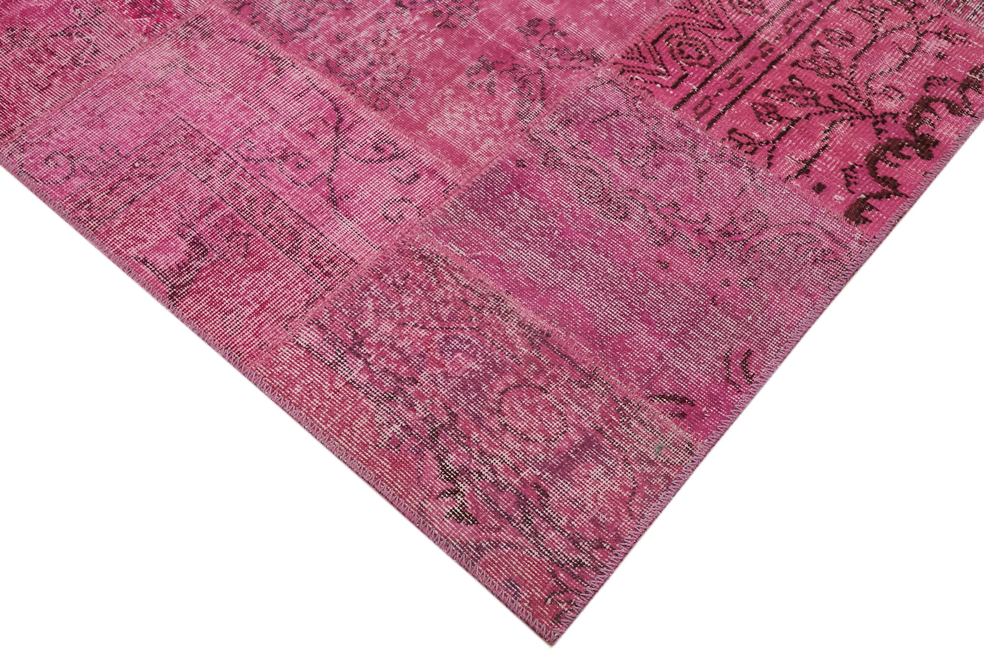 8 x 10 Pink Patchwork Rug - 6916